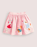 Cord Appliqué Skirt-Ice Skating Animals
