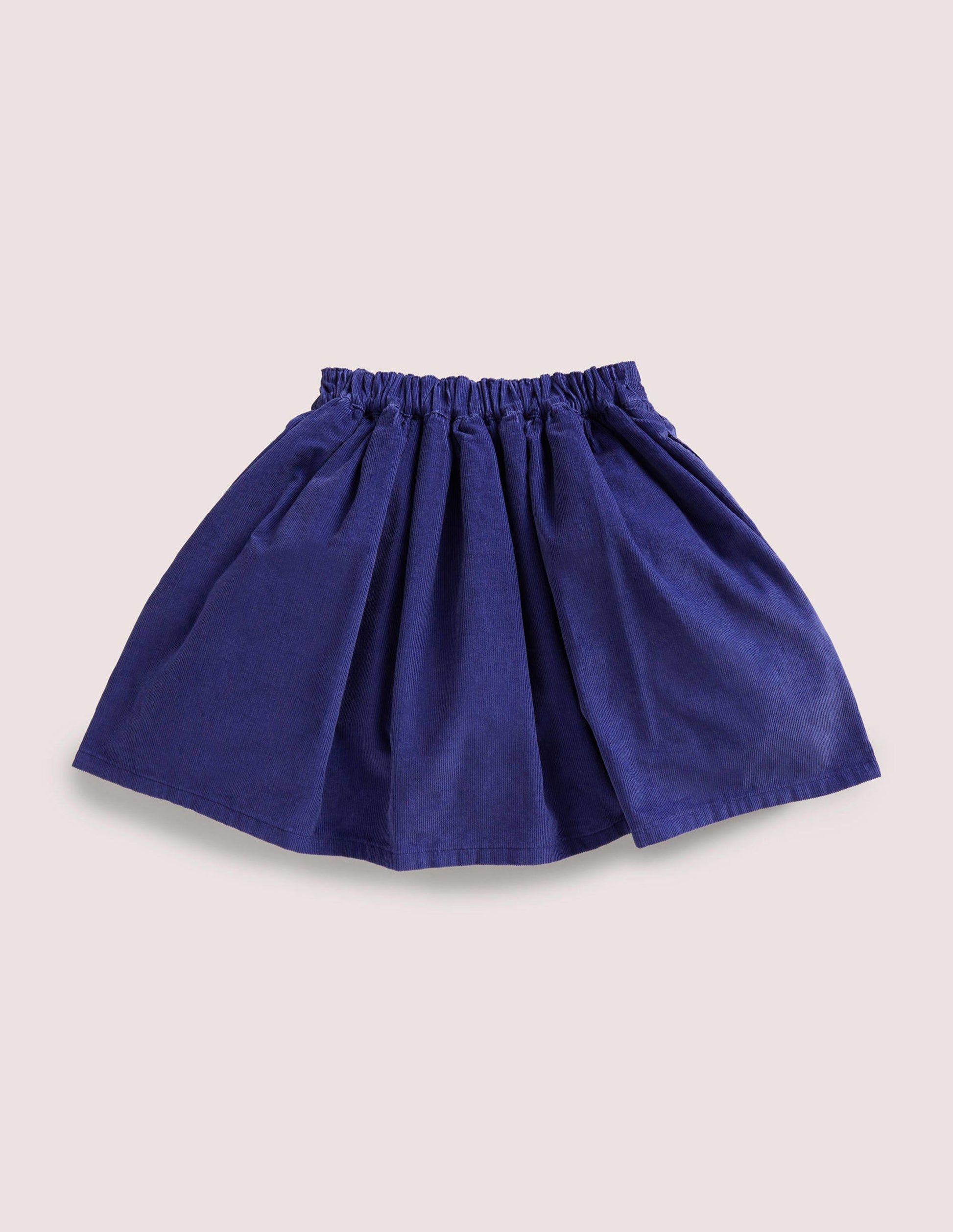 Jupe en velours côtelé à appliqué-Licornes bleu tribord-2