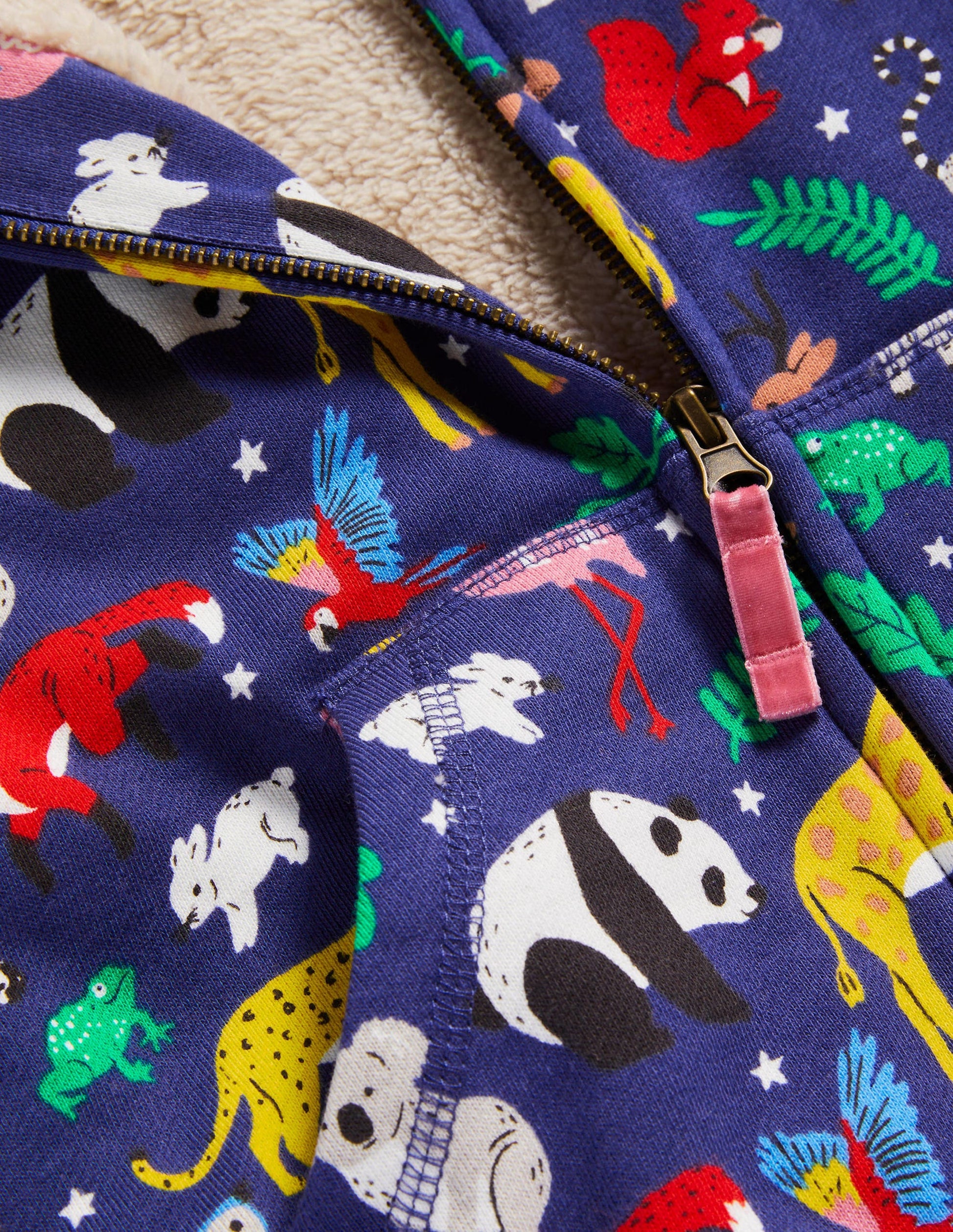 Shaggy-lined Hoodie-Starboard Blue Global Animals-3