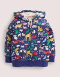 Shaggy-lined Hoodie-Starboard Blue Global Animals