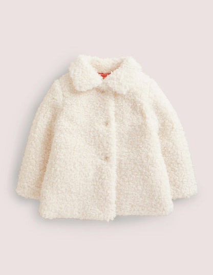 Kuschelige Jacke-Naturweiß