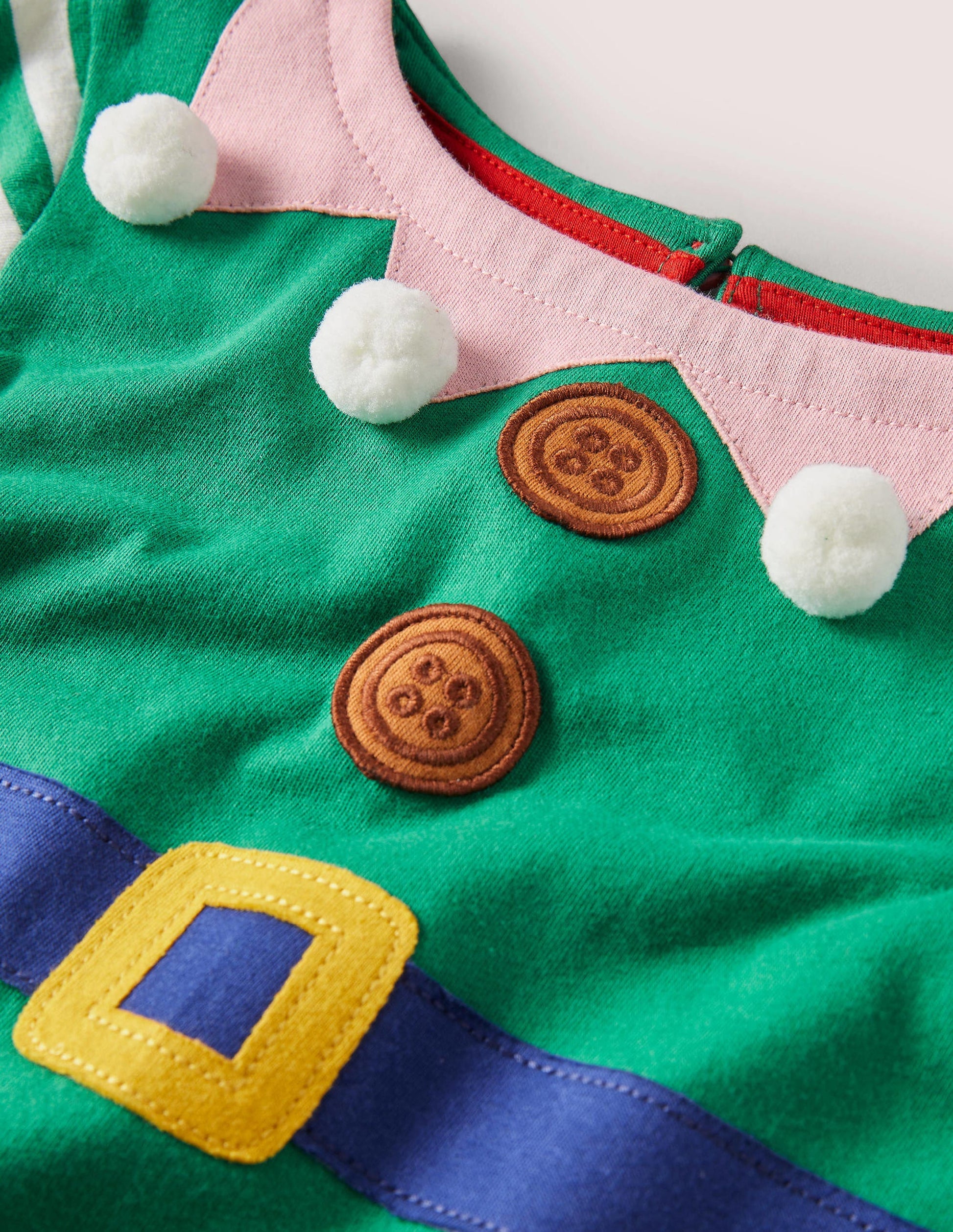 Jersey-Tunika mit Taschen-Schottengrün, Elf-3