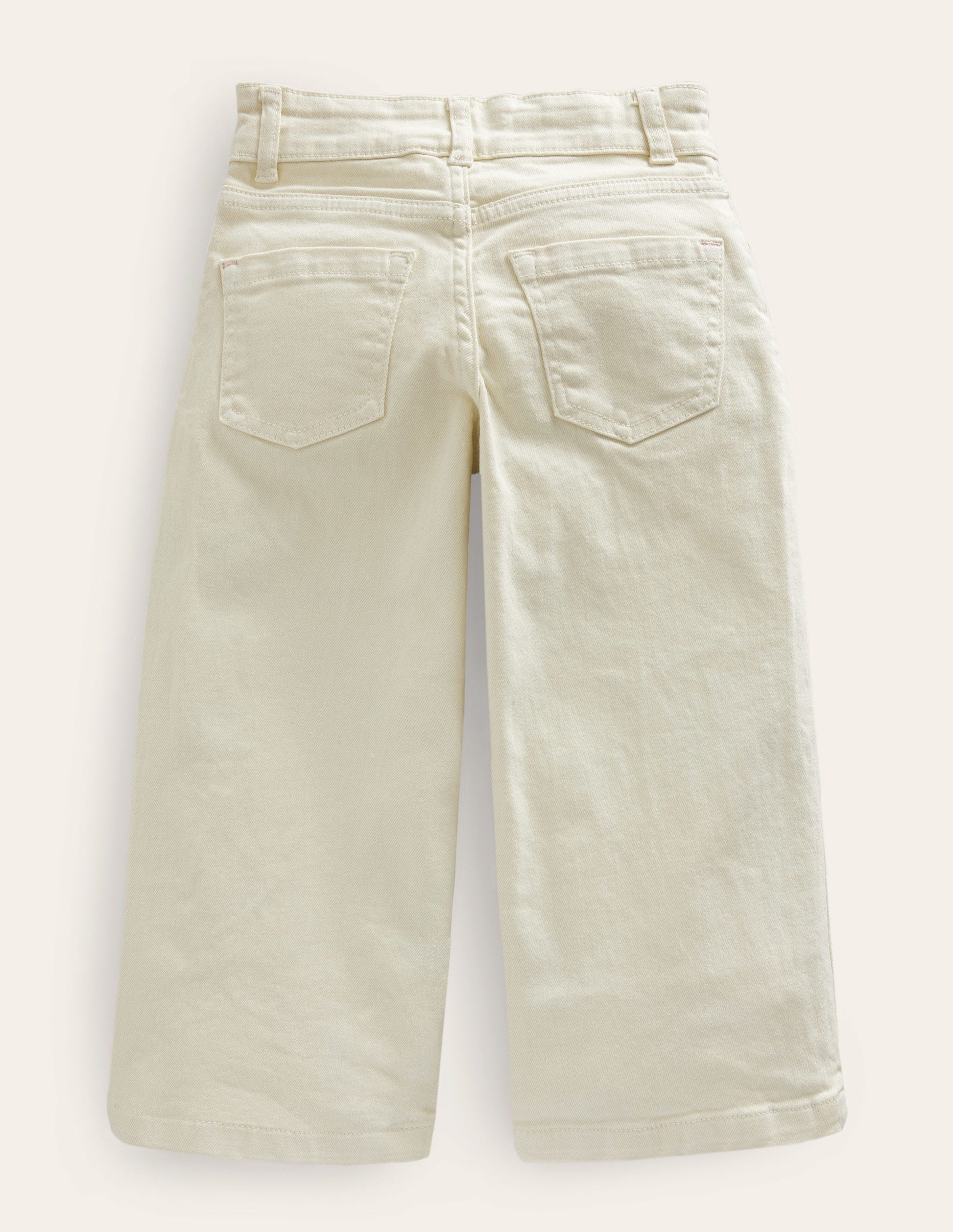 Jeans mit weitem Bein-Ecru-2