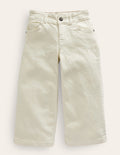 Jeans mit weitem Bein-Ecru