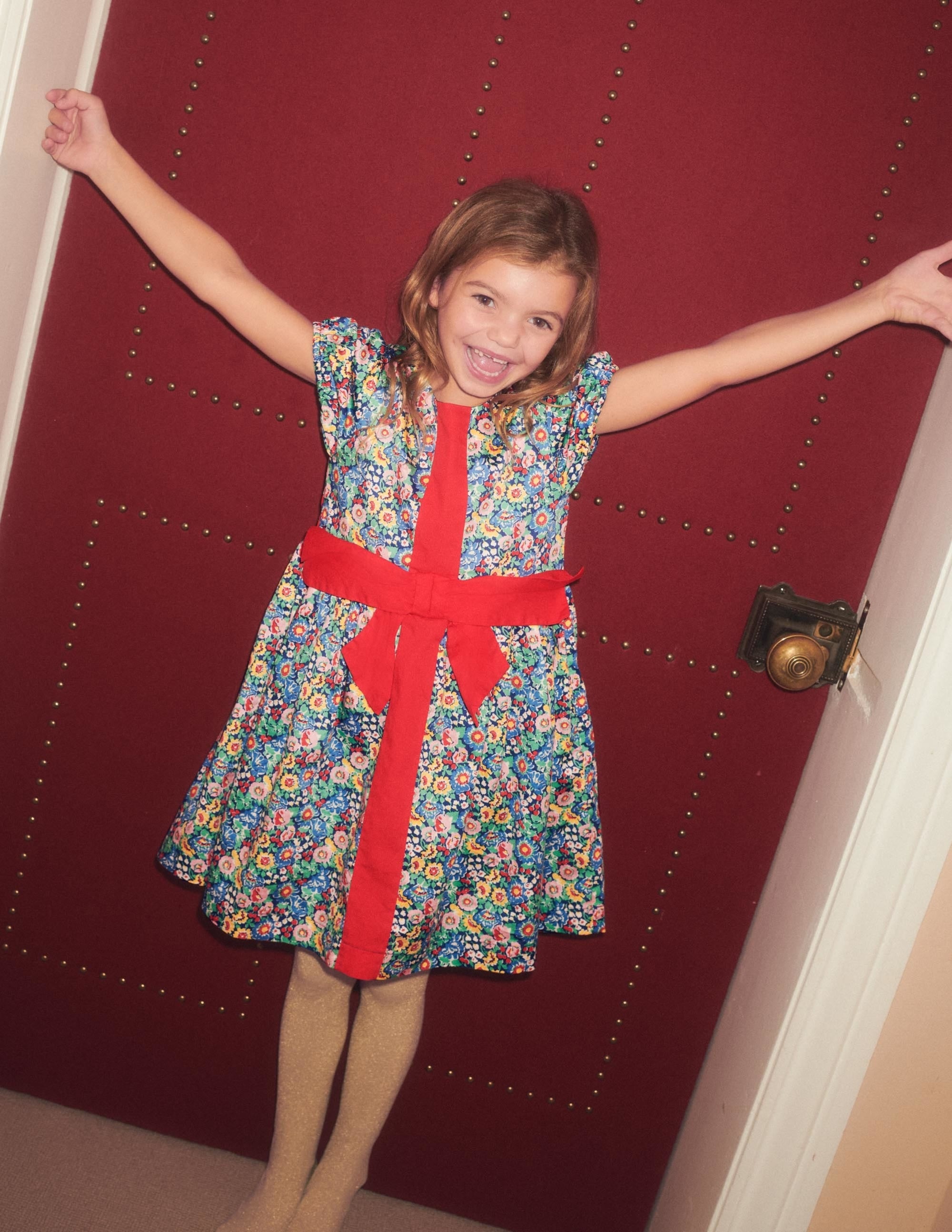 Robe de fête à motif floral et nœud-Nœud floral multi - Image 7