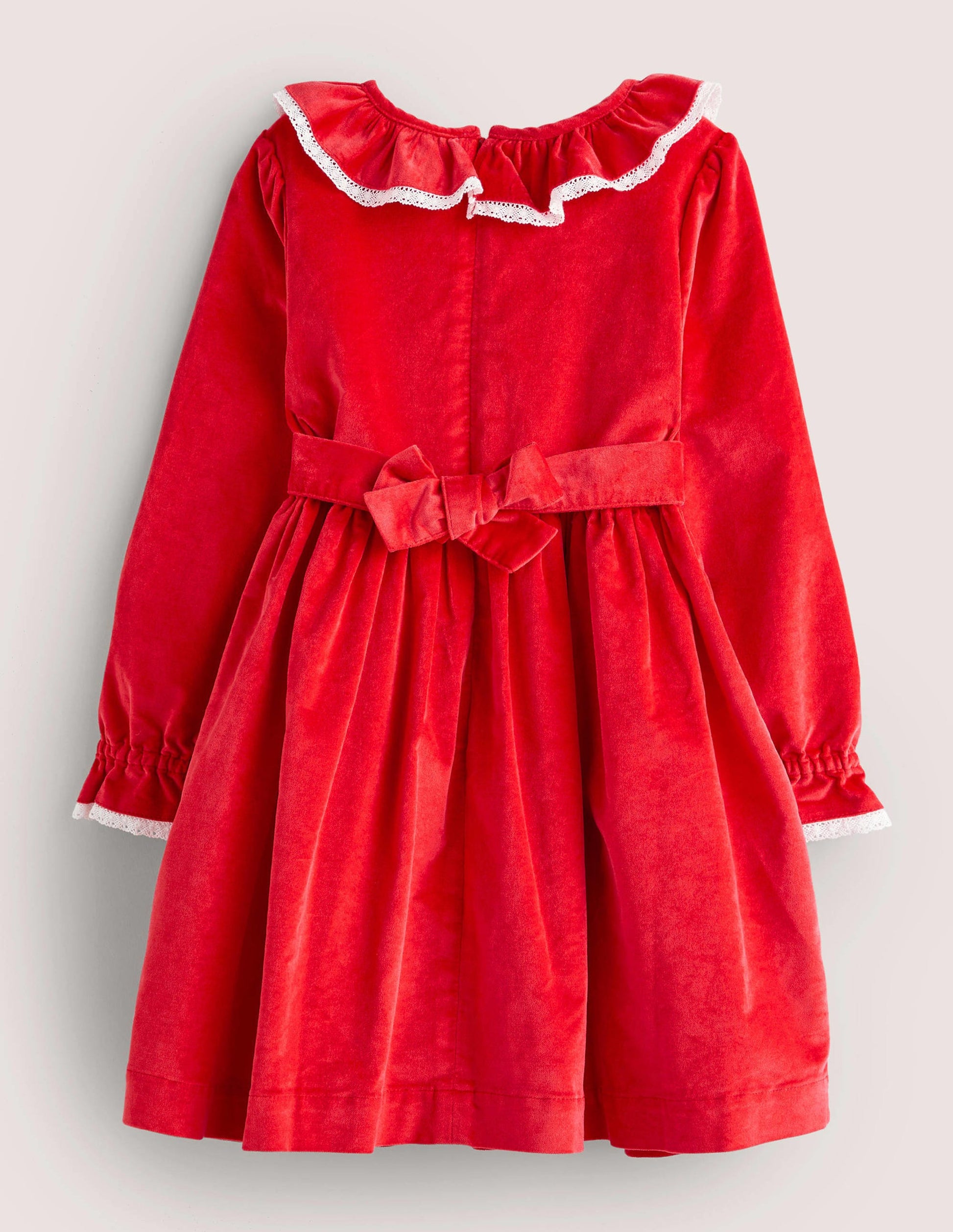 Red Embroidered Chrismas Party Dress-Rockabilly-Rot-2
