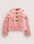 Party Military Jacket-Almond Pink