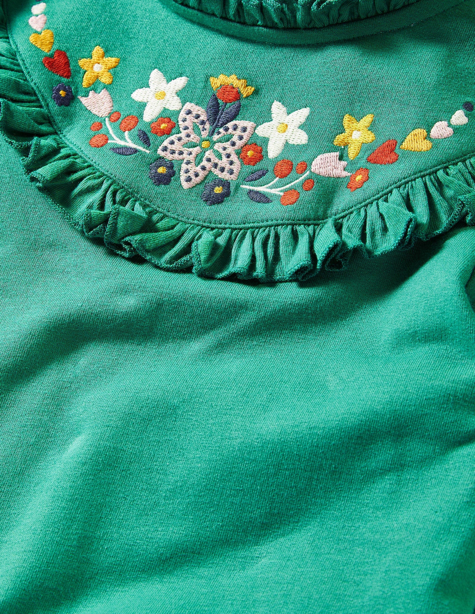 Robe-sweat brodée-Vert clairière ombragée-3