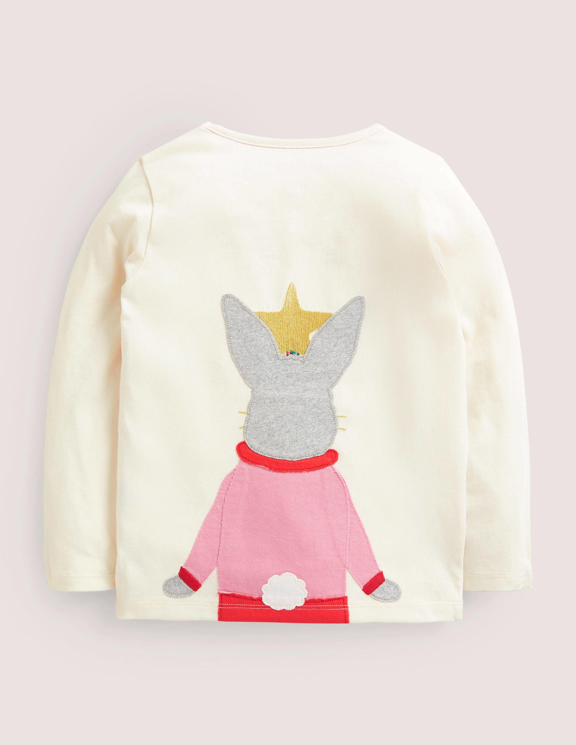 Oberteil mit Motiv auf Vorder- und Rückseite-Vanille, Weihnachtshase - Image 2