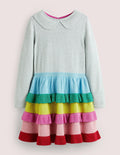 Glitzer-Strickkleid in Regenbogenfarben-Bunt, Regenbogen