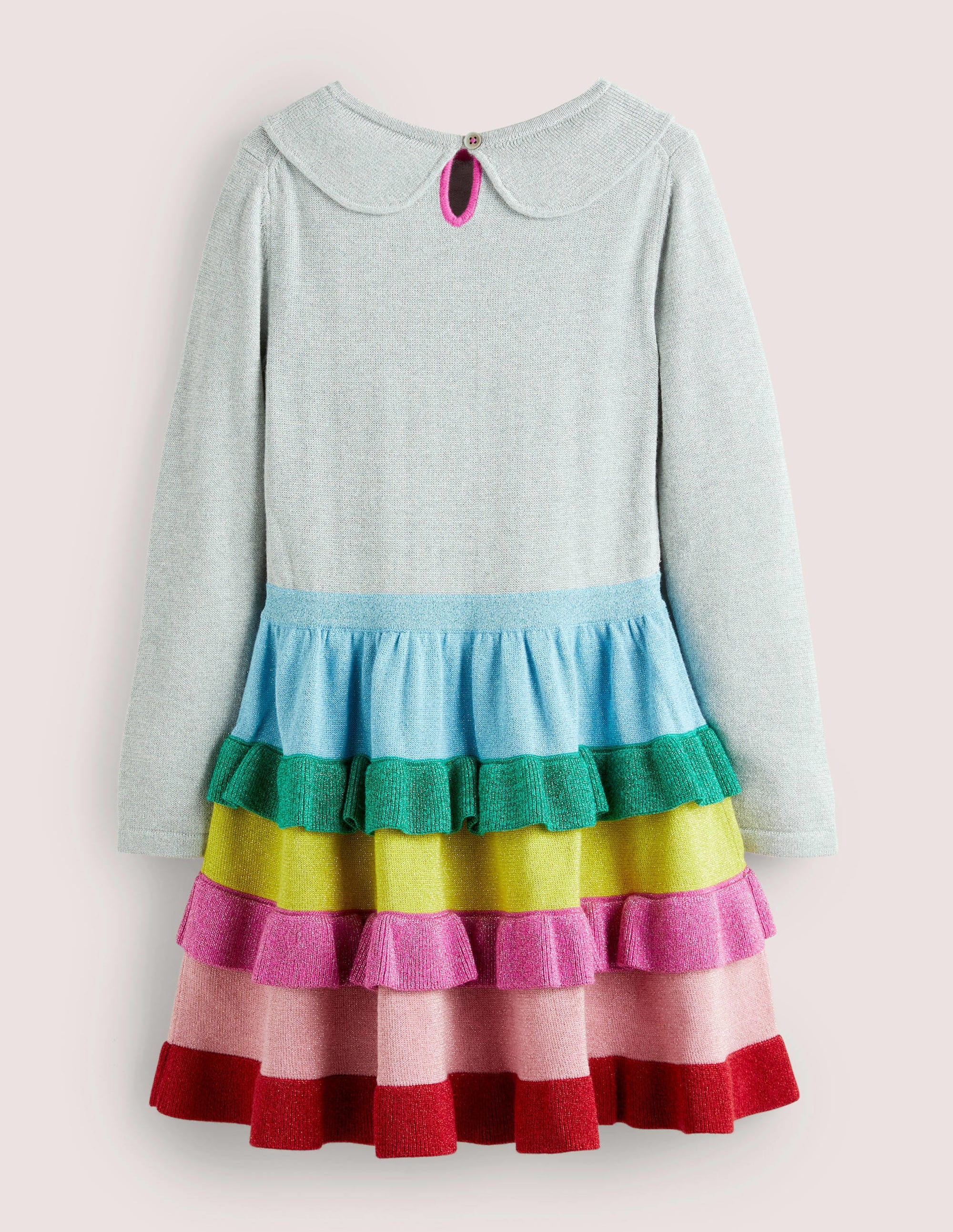 Glitzer-Strickkleid in Regenbogenfarben-Bunt, Regenbogen - Image 2