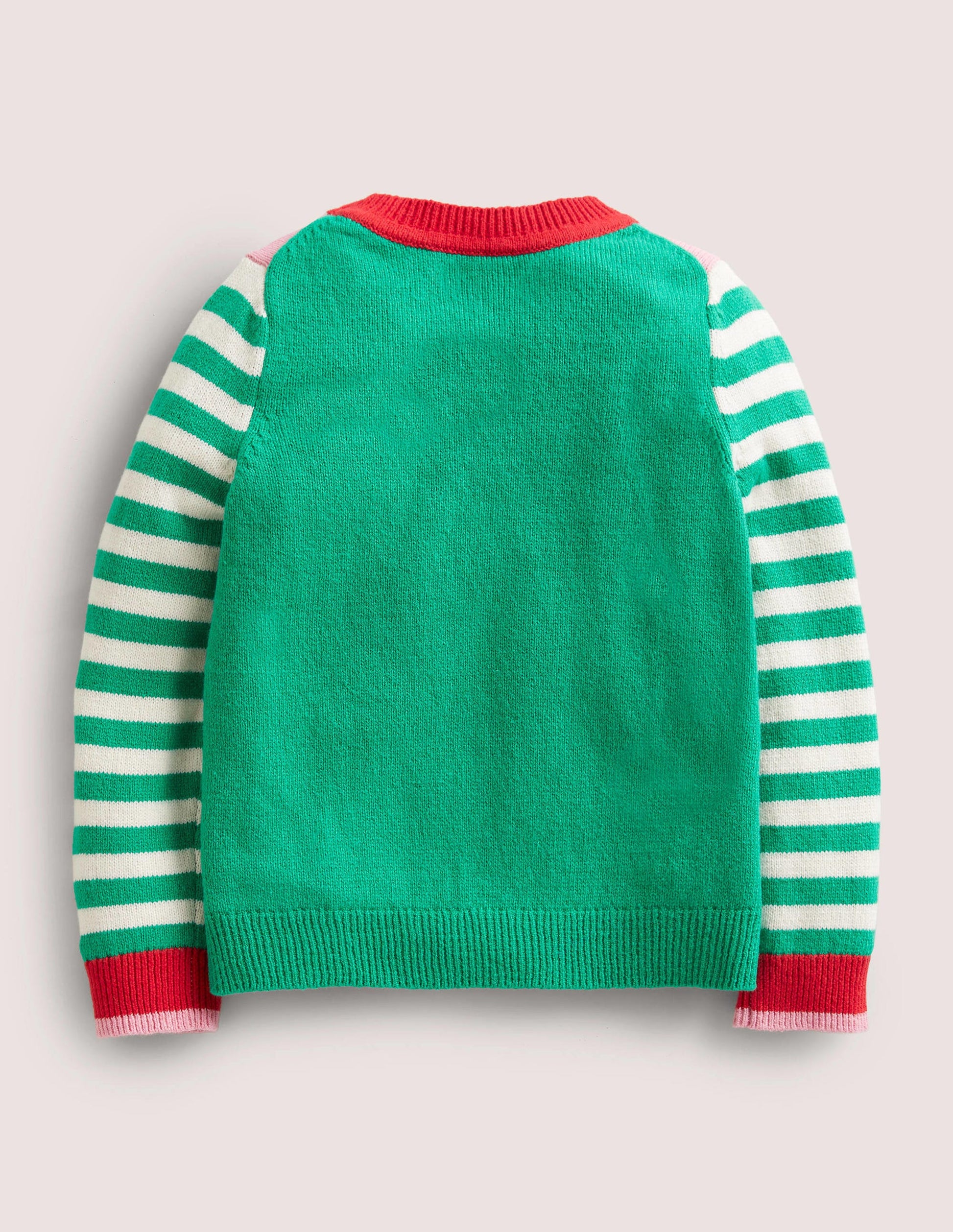 Green Stripe Elf Pompom Christmas Jumper-Paprikagrün, Elf-2