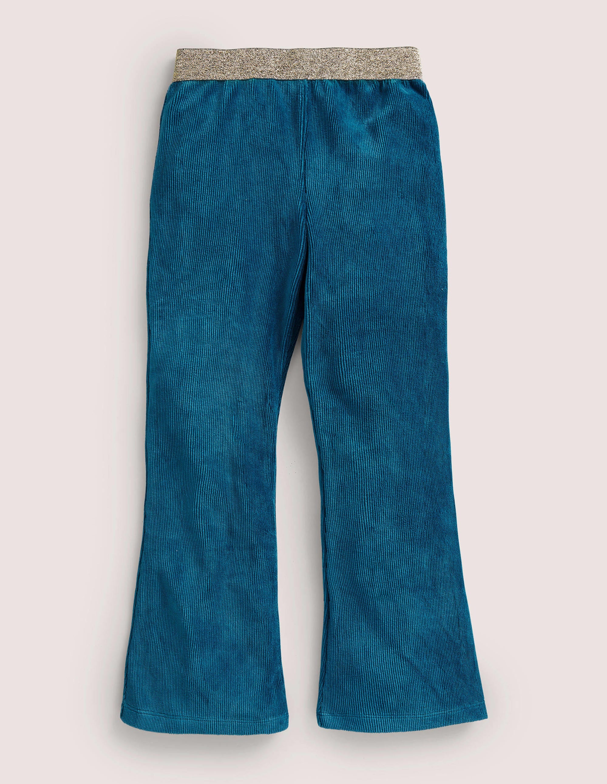 Pantalon évasé à ceinture étincelante-Bleu baltique - Image 1