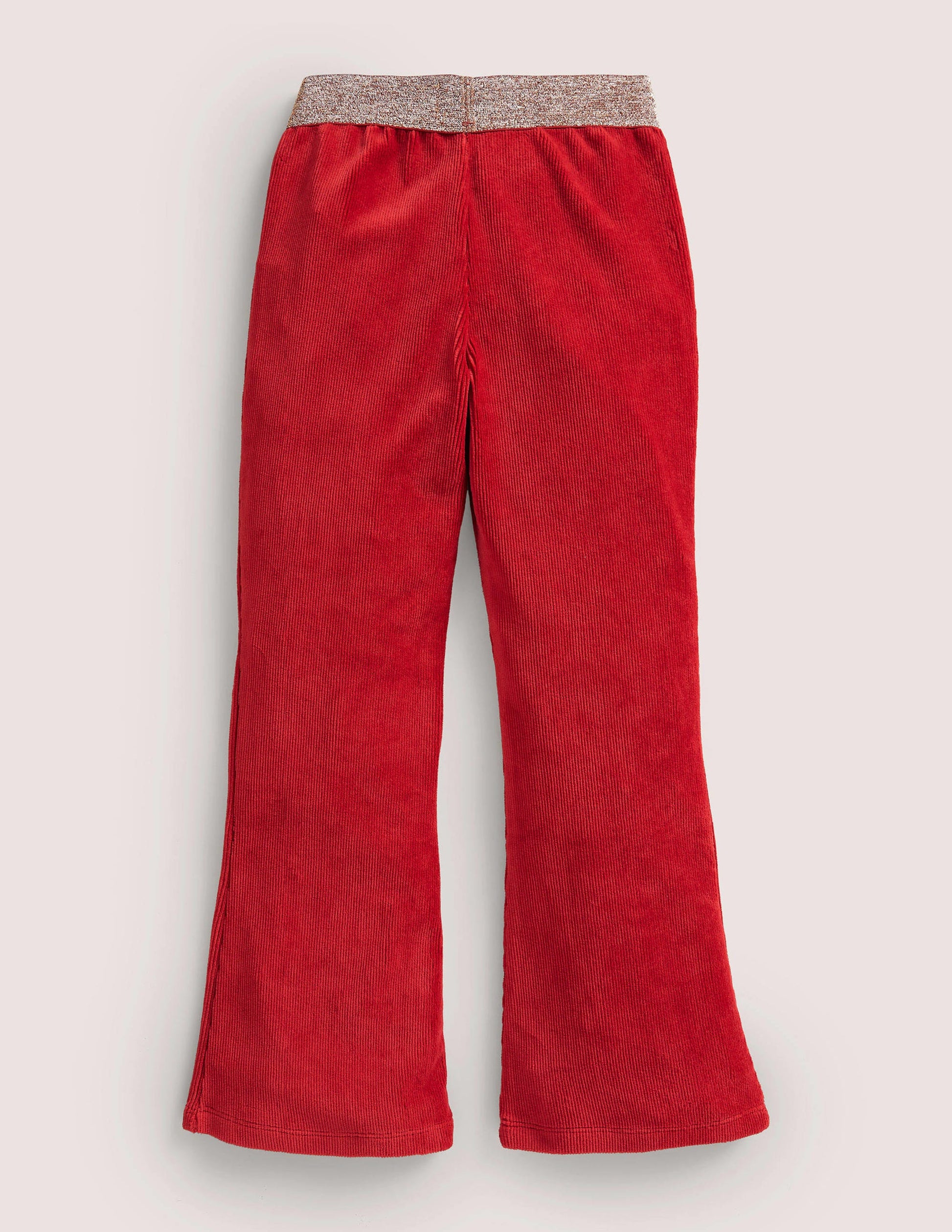 Sparkle Waist Kick Flare-Russet Red-2