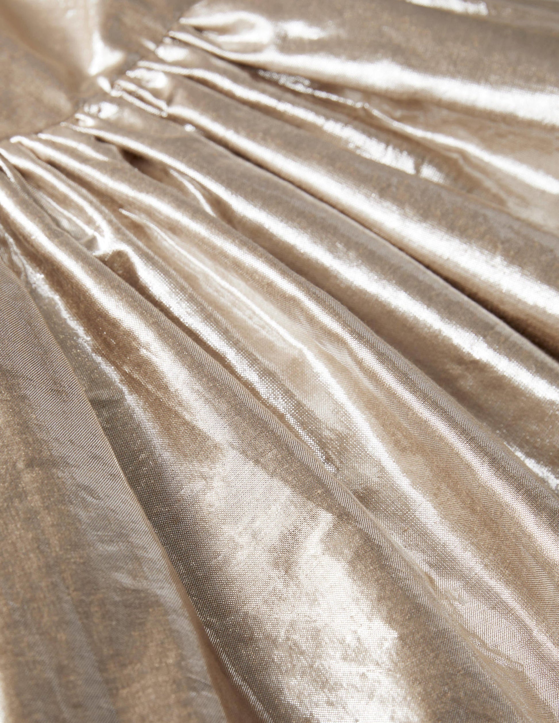 Metallic Gold Bow Party Dress-Doré métallisé-3