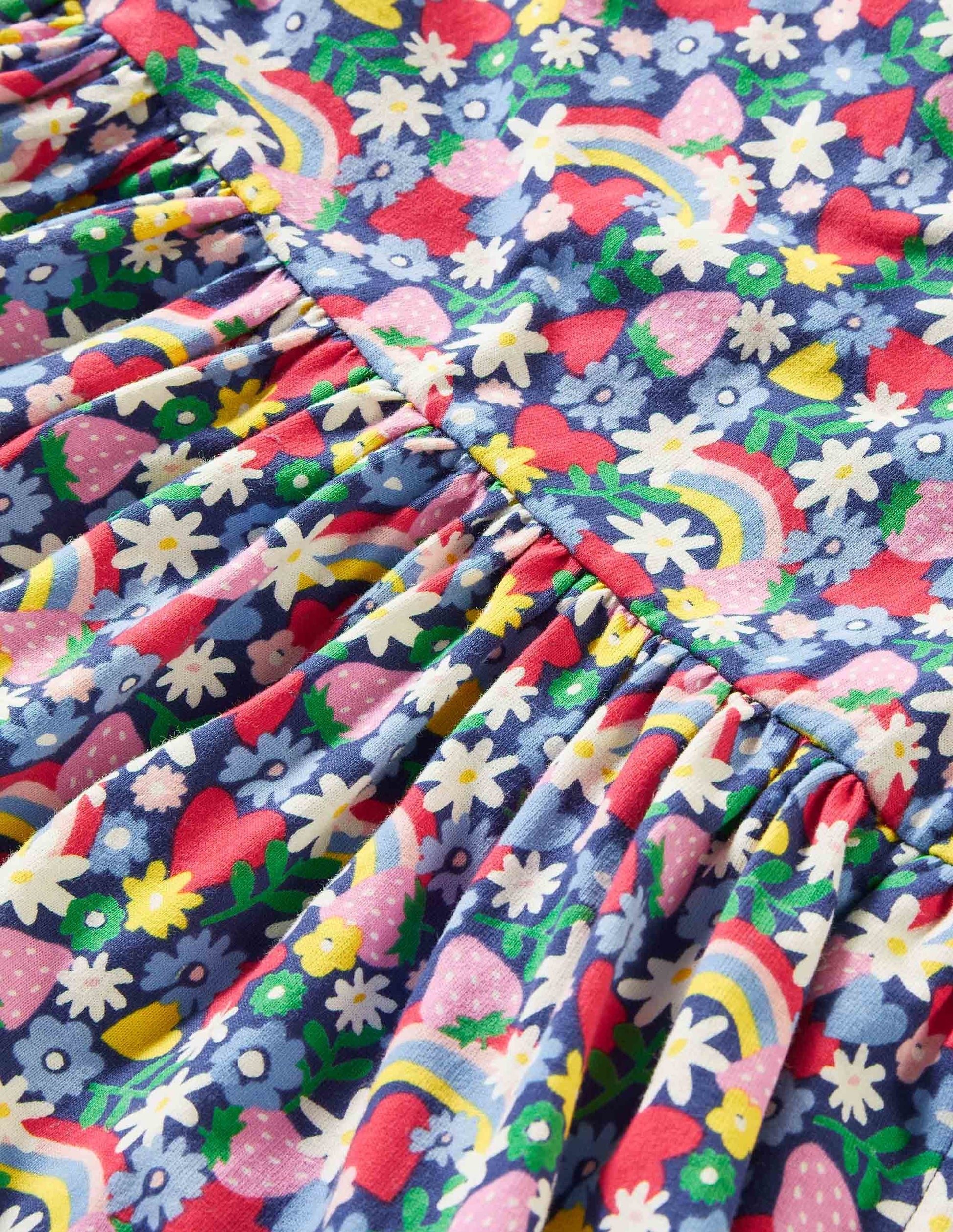 Kleid mit Puffärmeln-Bunt, Regenbogenfarben-3