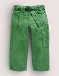 Cargohose mit Bindegürtel-Safarigrün
