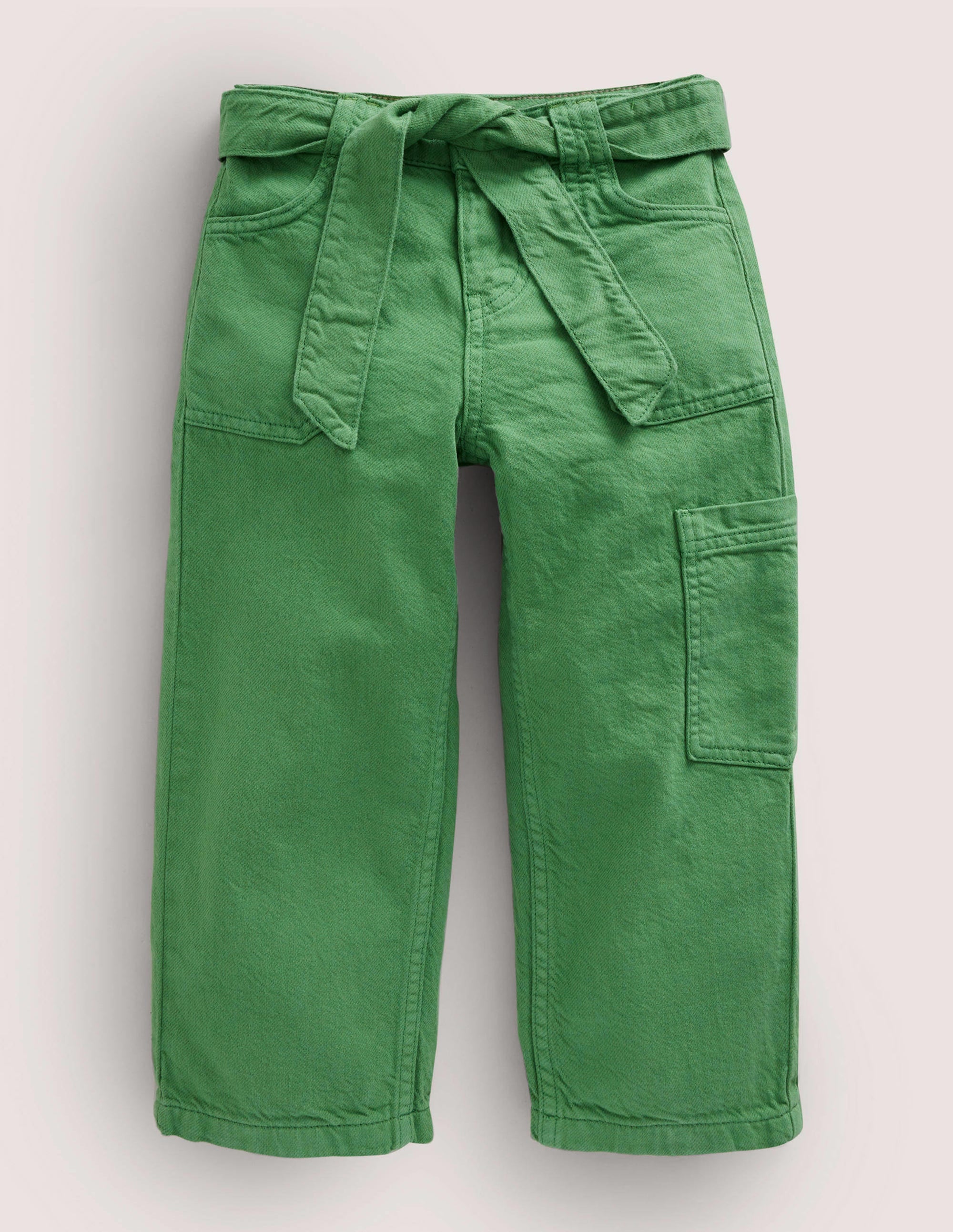 Cargohose mit Bindegürtel-Safarigrün - Image 1