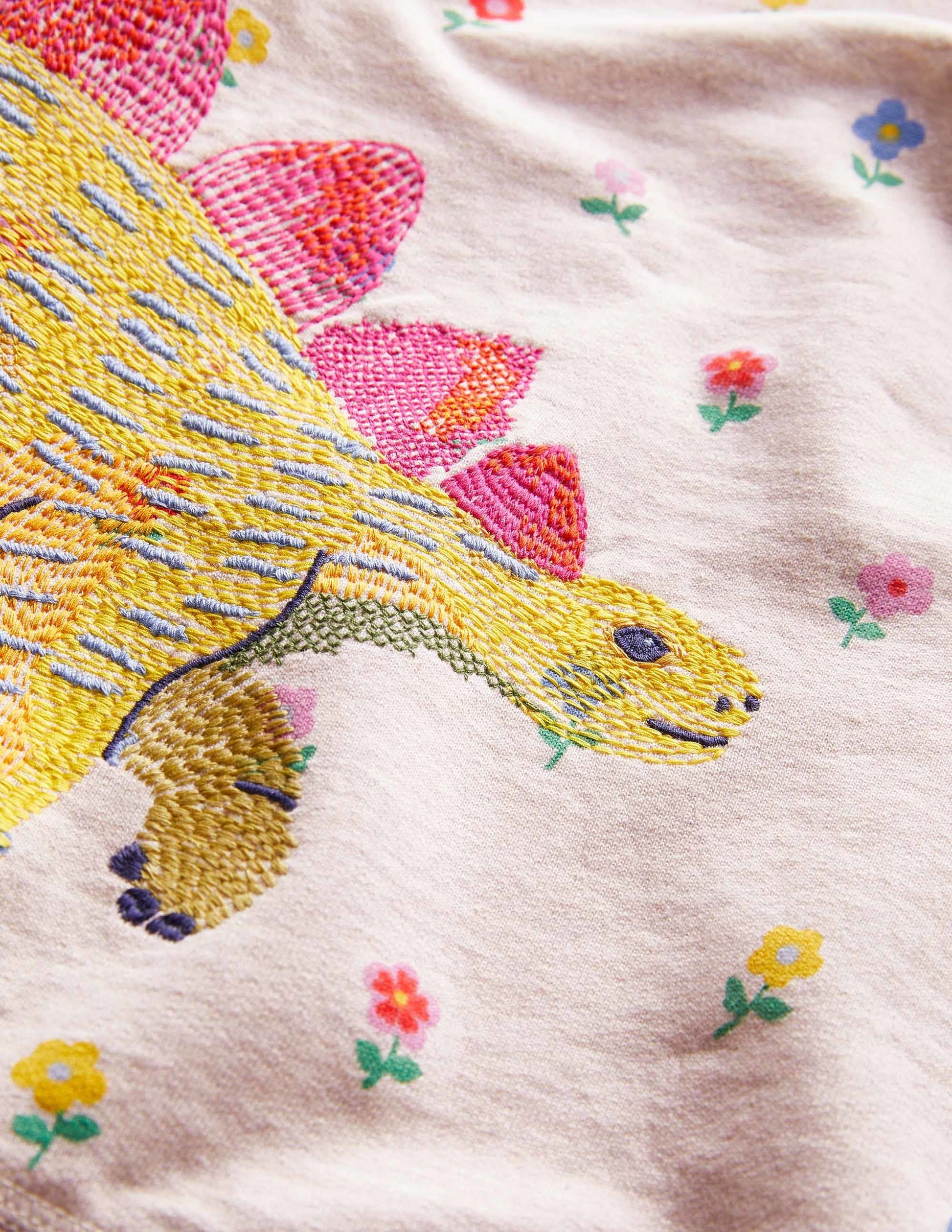 Sweatshirt mit Superstitch-Hellbeige Meliert, Dinosaurier-3
