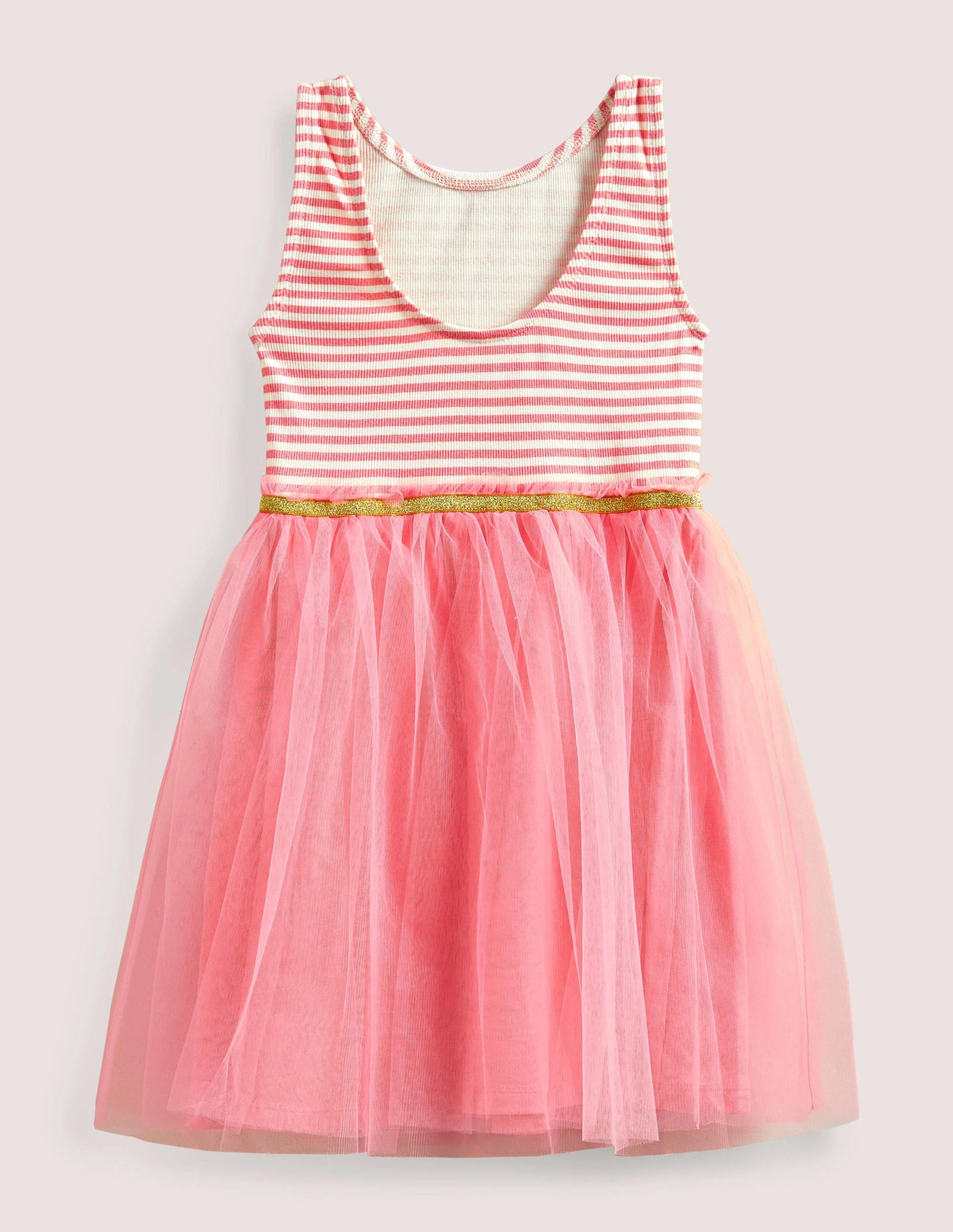 Kleid aus Jersey-Tüll-Mix-Hellrosa - Image 2