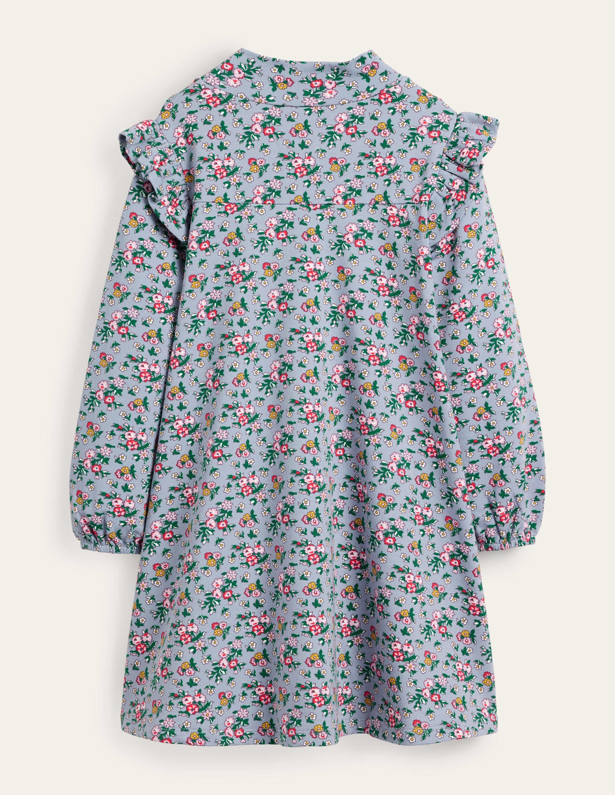 Robe à col roulé-Bouquet de fleurs bleu ancien - Image 2