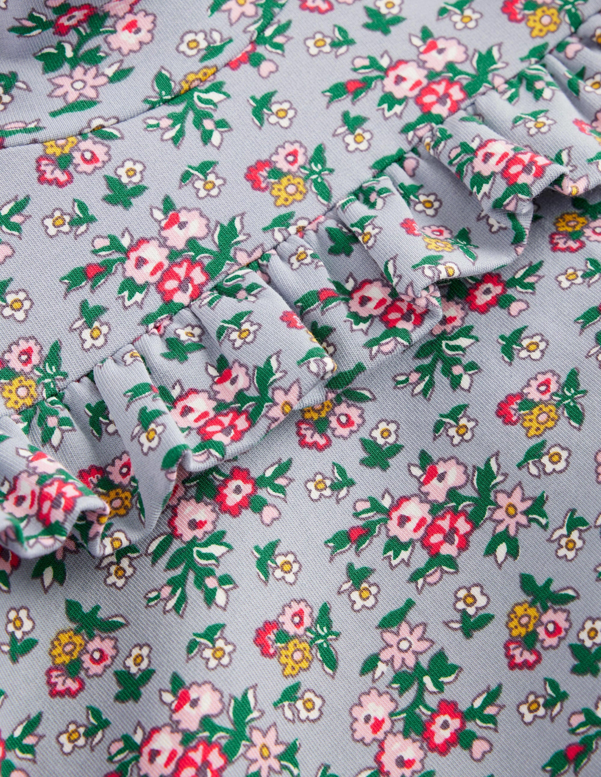 Robe à col roulé-Bouquet de fleurs bleu ancien - Image 3