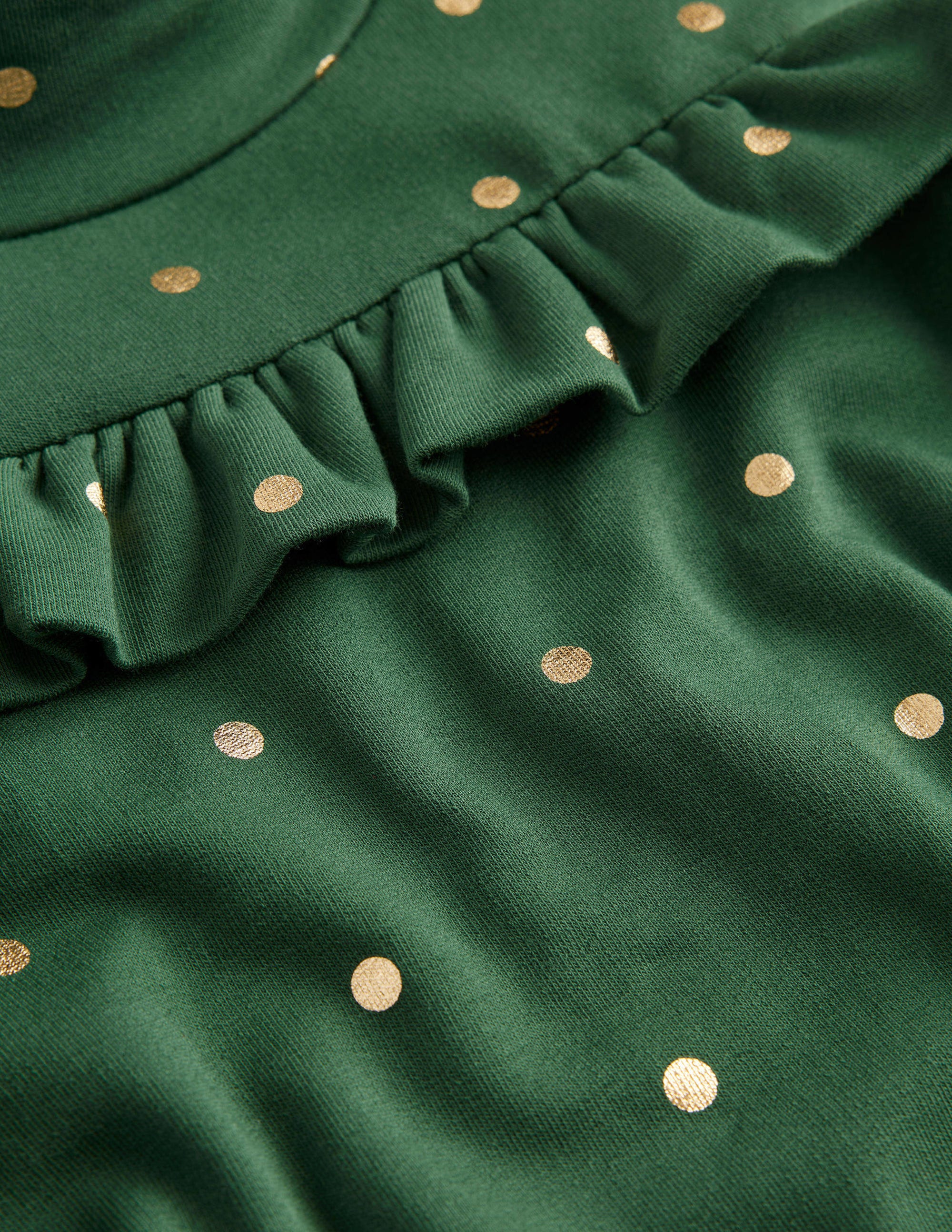 Robe à col roulé-Pois vert trekking/doré - Image 3