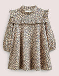 Kleid mit Rollkragen-Leopardenmuster