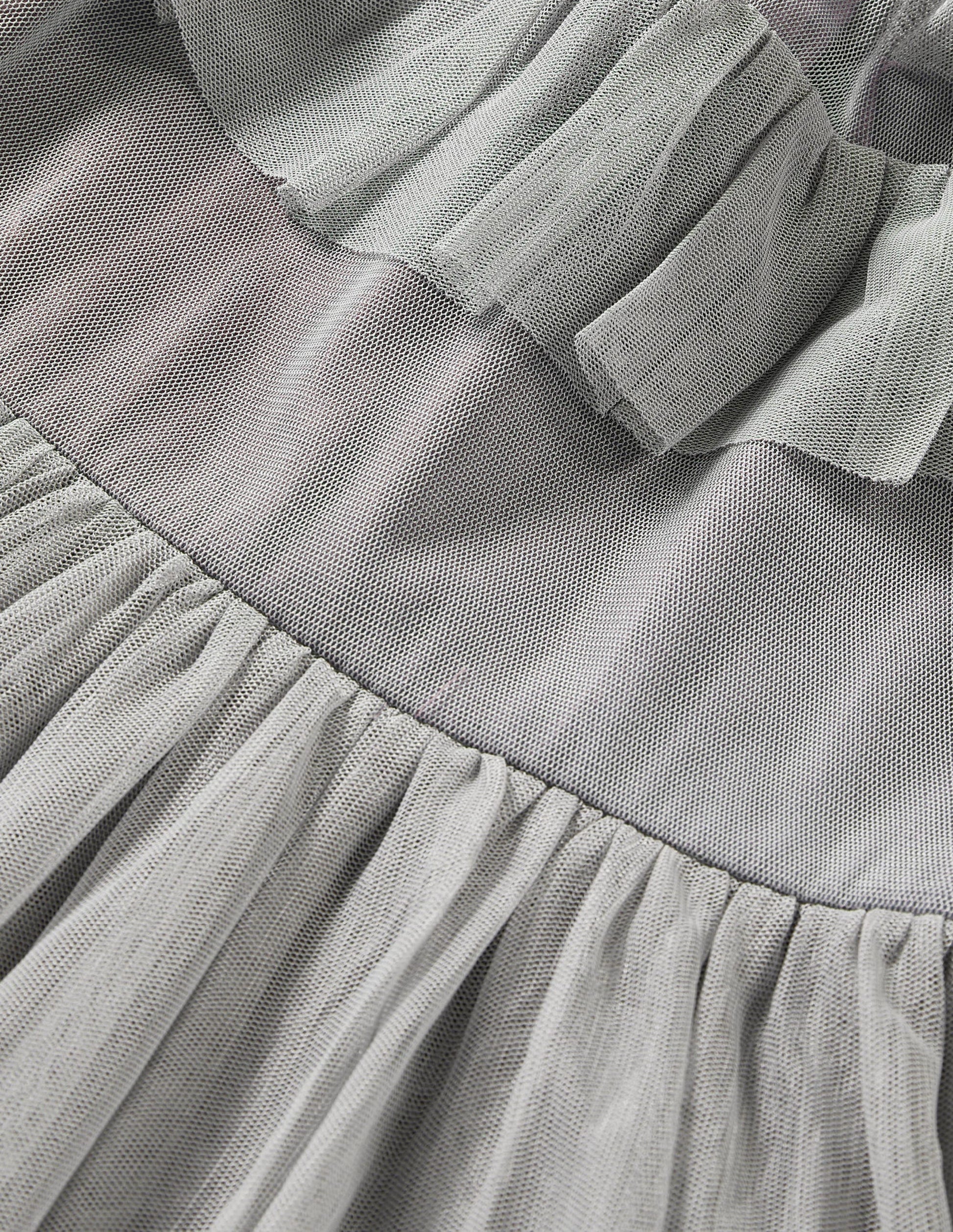 Tüllkleid mit Rüschen-Statuengrau-3