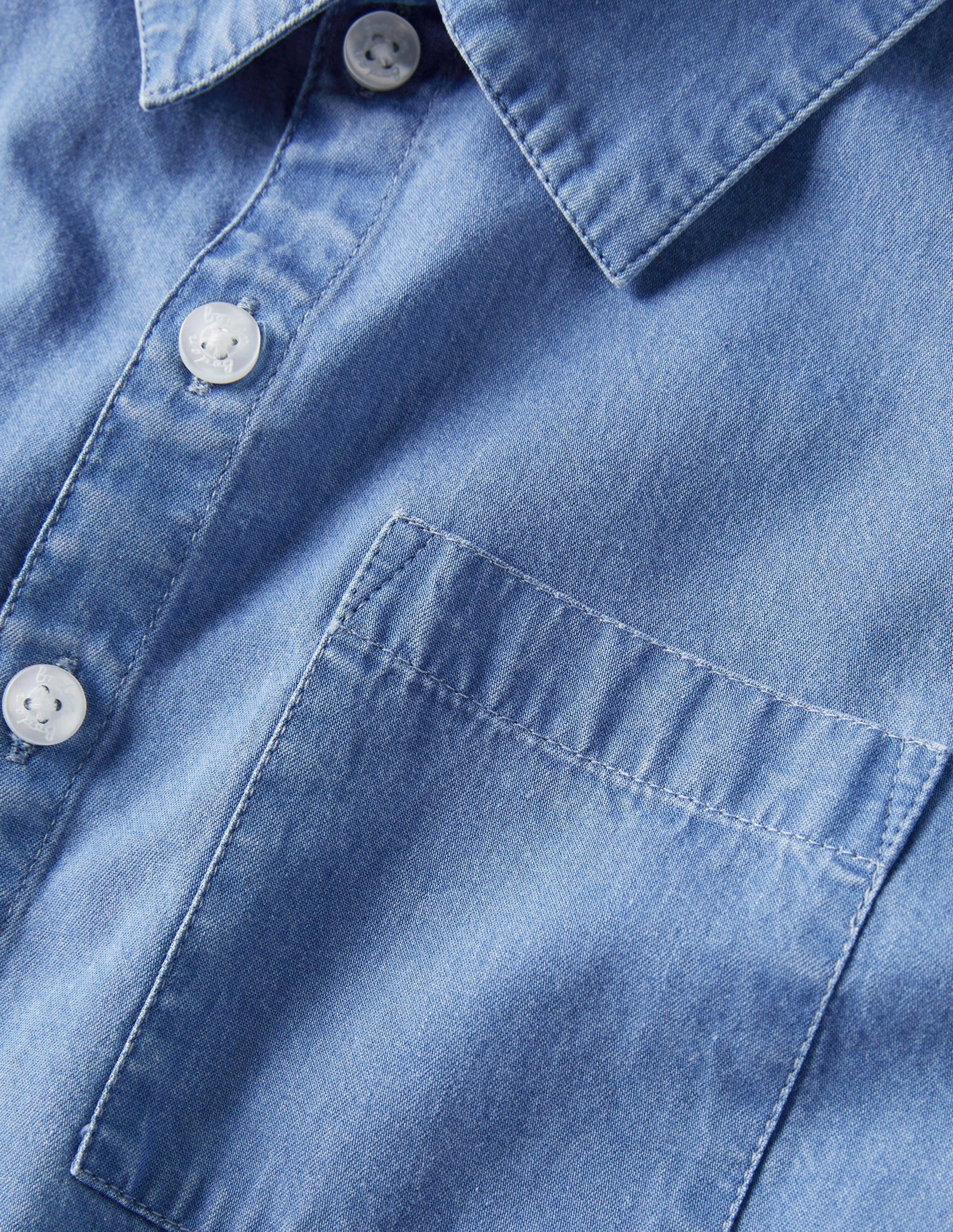 Lässiges Hemd-Mittleres Vintageblau, Denim - Image 3