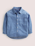 Lässiges Hemd-Mittleres Vintageblau, Denim