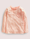 Long Sleeve Heart Pocket Top-Provence Dusty Pink