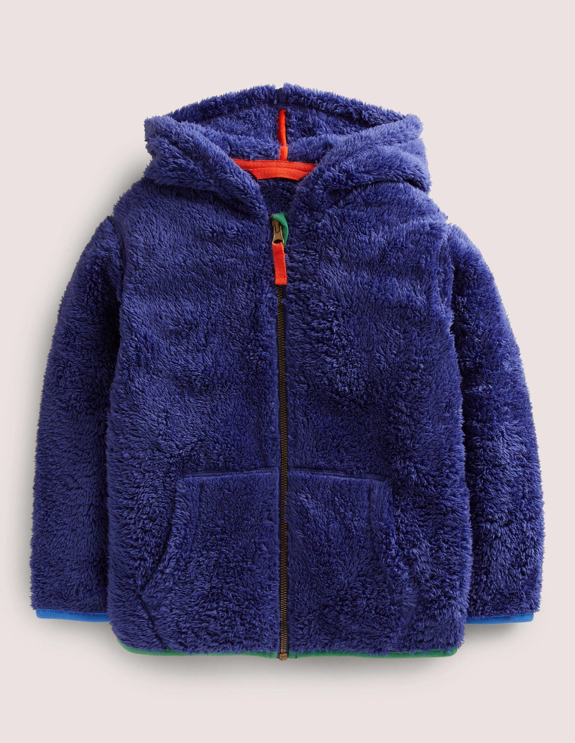 Sweat à capuche en borg-Bleu tribord-1