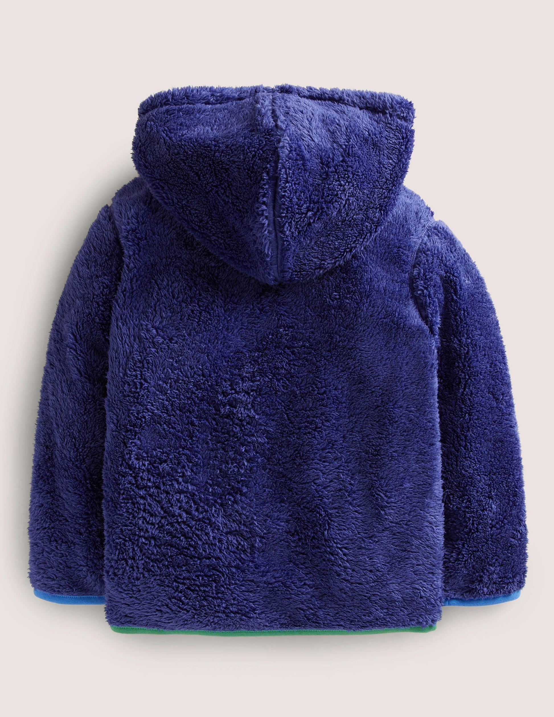 Sweat à capuche en borg-Bleu tribord-2