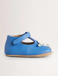 Leather Pram Shoes-Blue