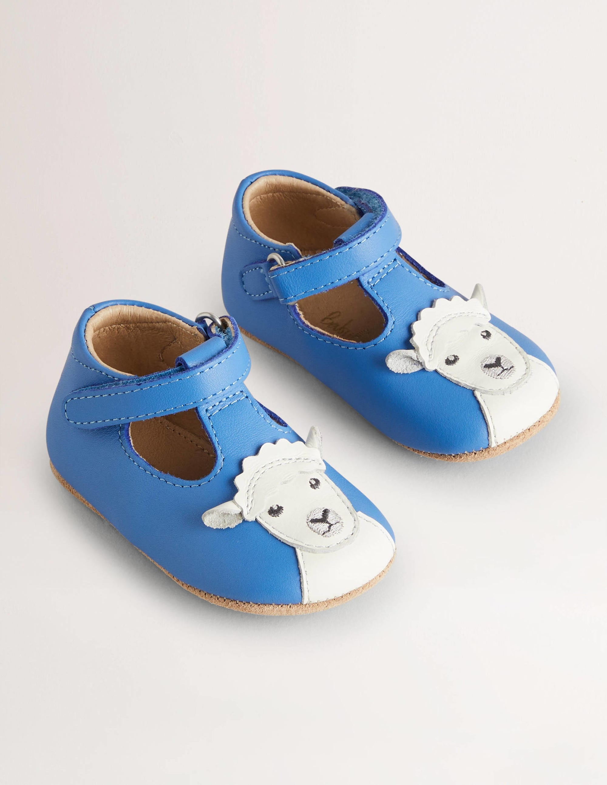 Chaussures en cuir pour bébé (B. Garçons)-Bleu - Image 2