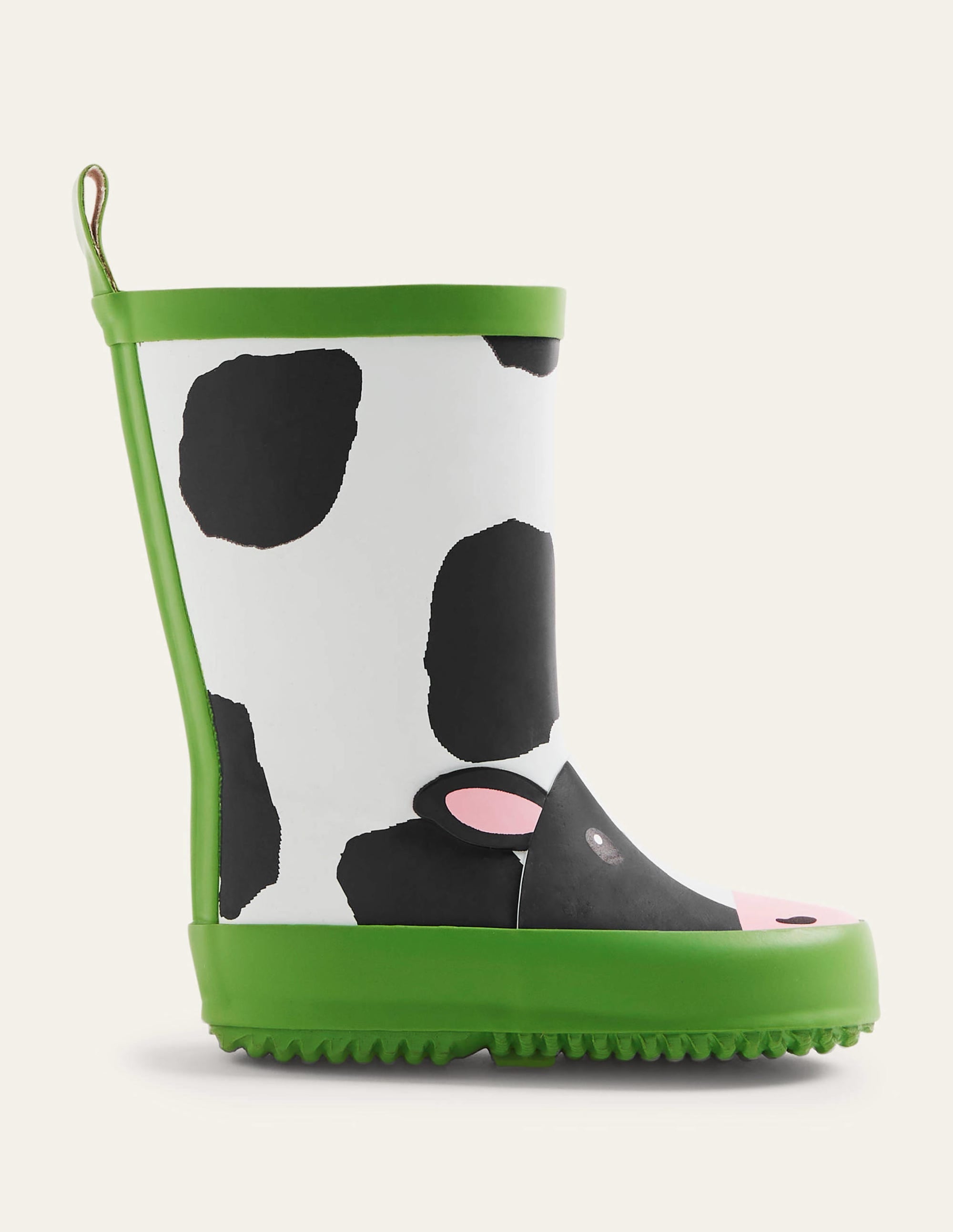 Bottes de pluie (B. Garçons)-Vache ivoire/noir - Image 1