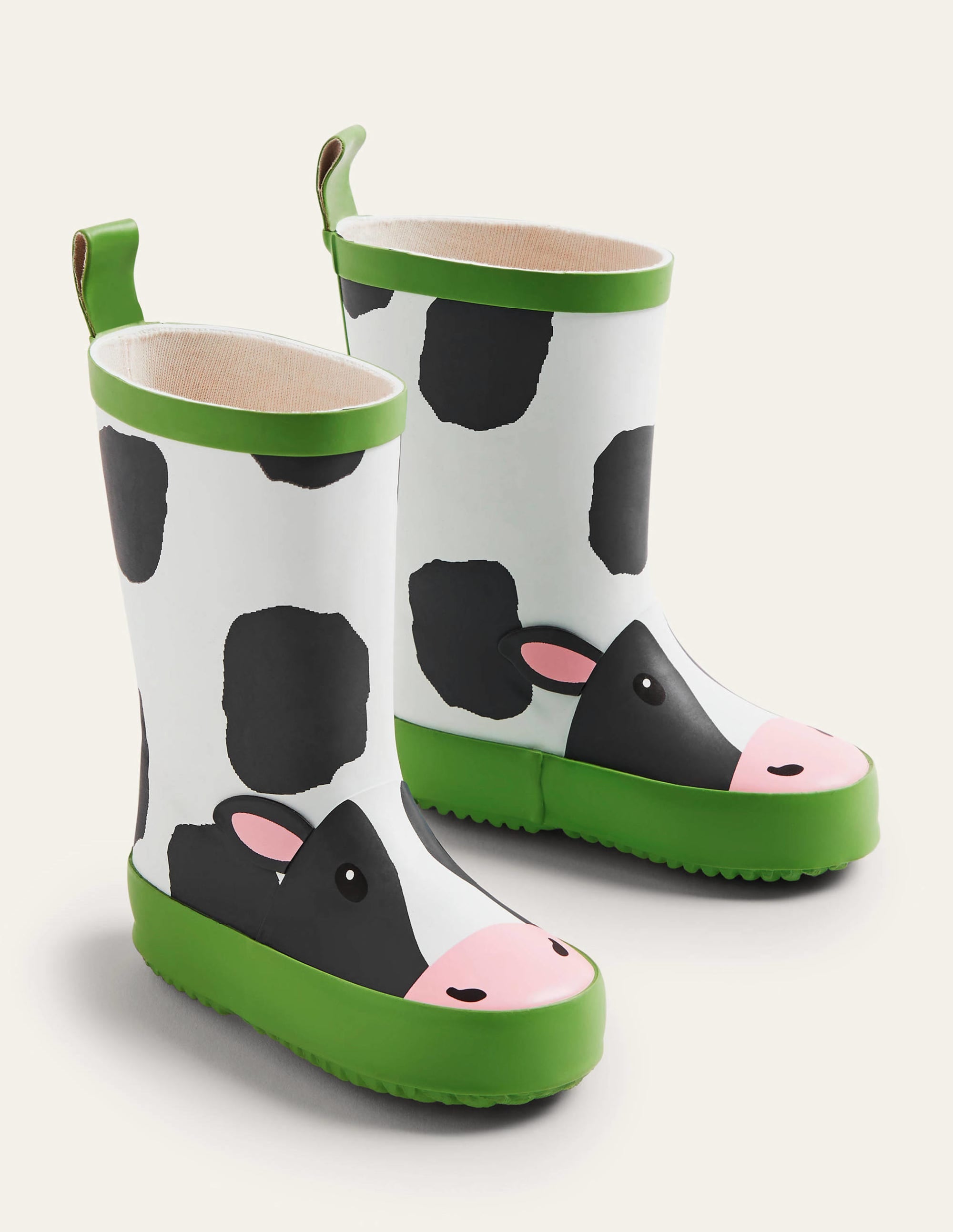 Bottes de pluie (B. Garçons)-Vache ivoire/noir - Image 2