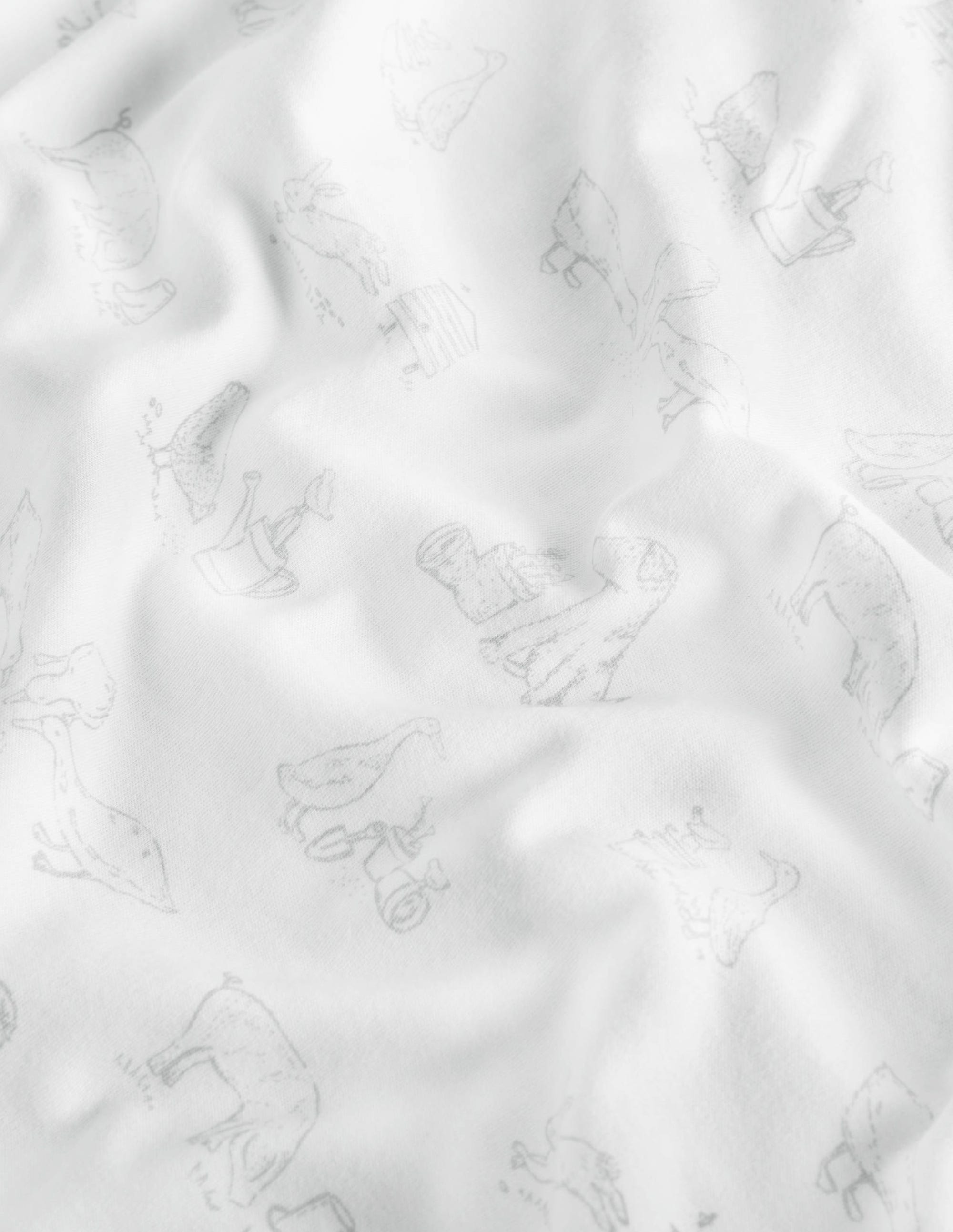 Couverture pour nouveau-né en jersey-Ivoire/gris - Image 2