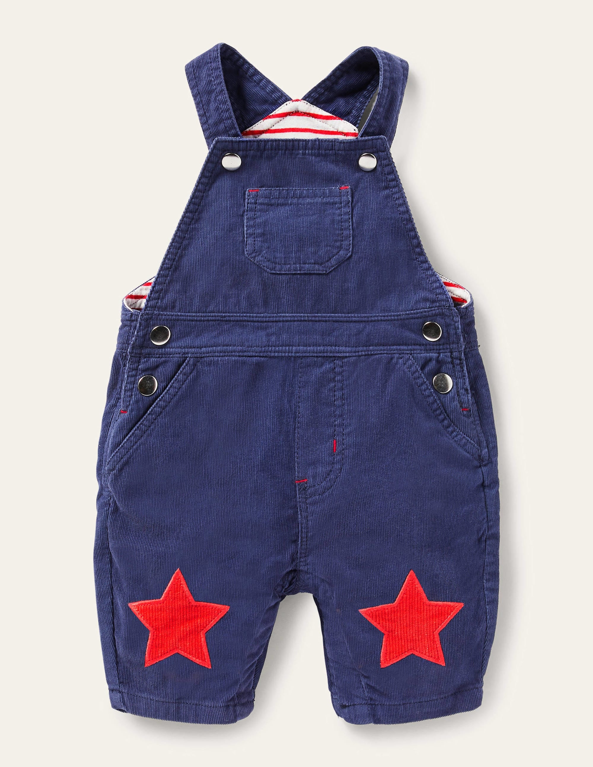 Cord-Latzhose mit Jerseyfutter-Segelblau - Image 1