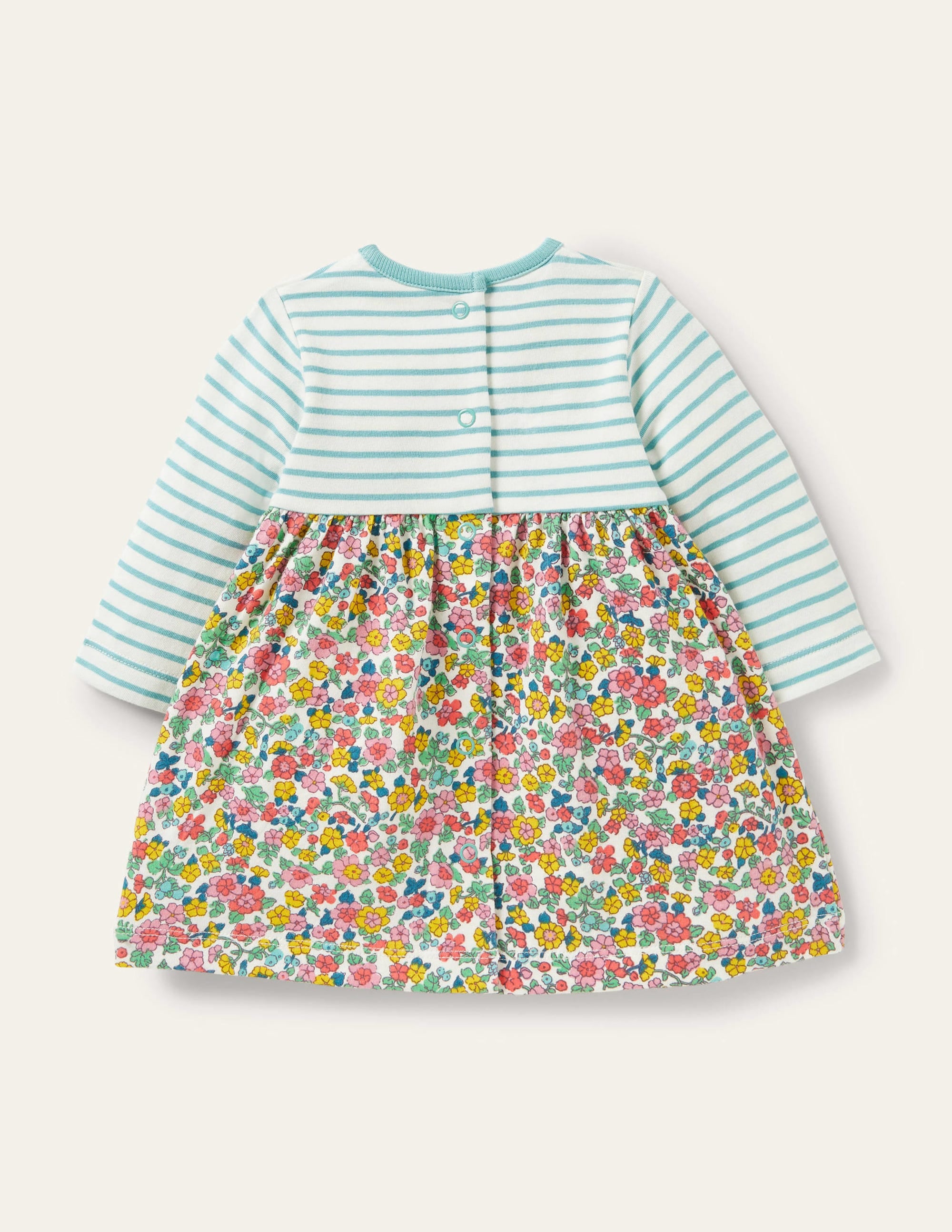 Mustermixkleid-Bunt, Vintage-Blumenbeet - Image 2