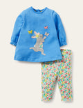 Ensemble robe et legging-Jacinthe vif