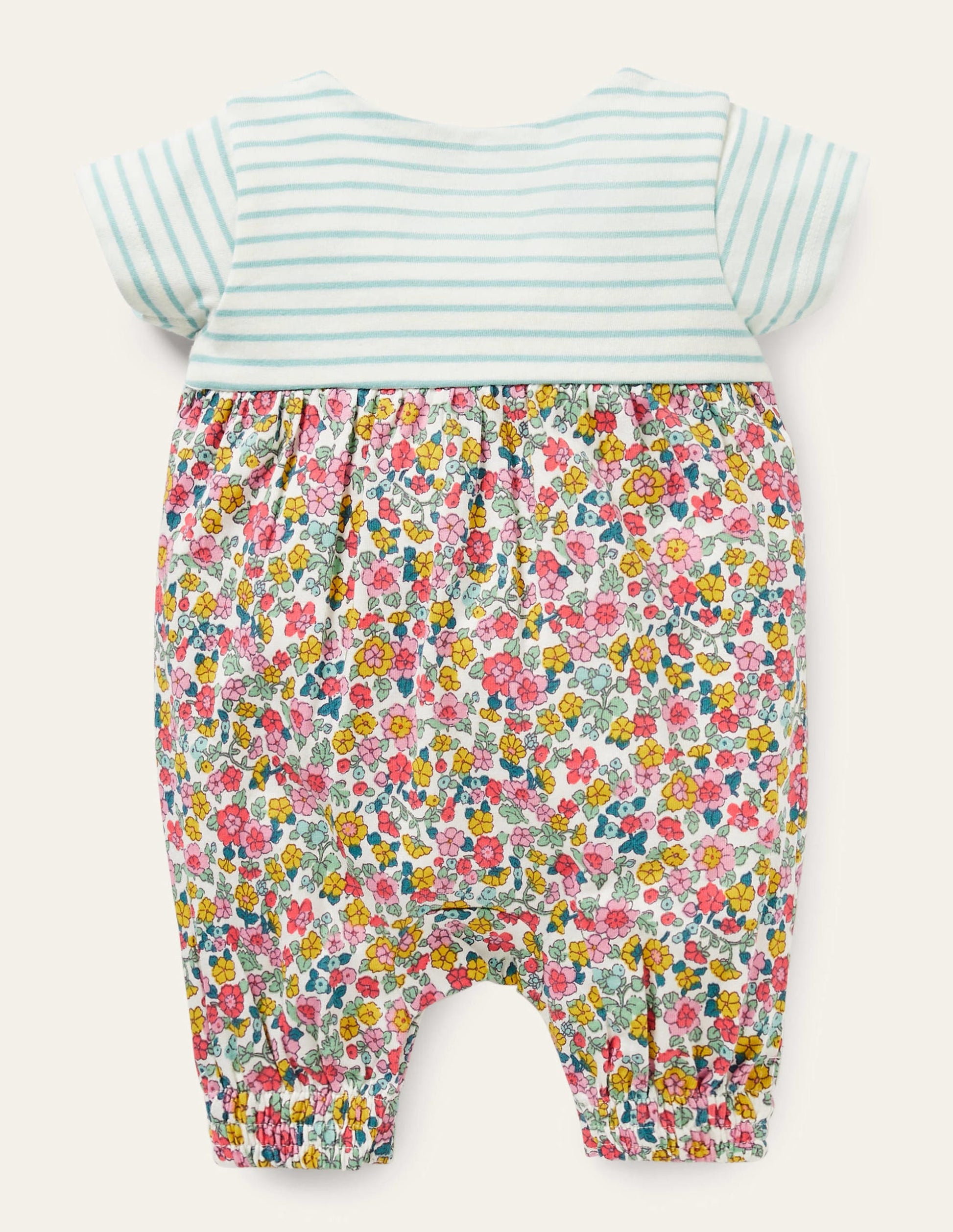 Jerseystrampler mit Mustermix-Bunt, Vintage-Blumenbeet-2
