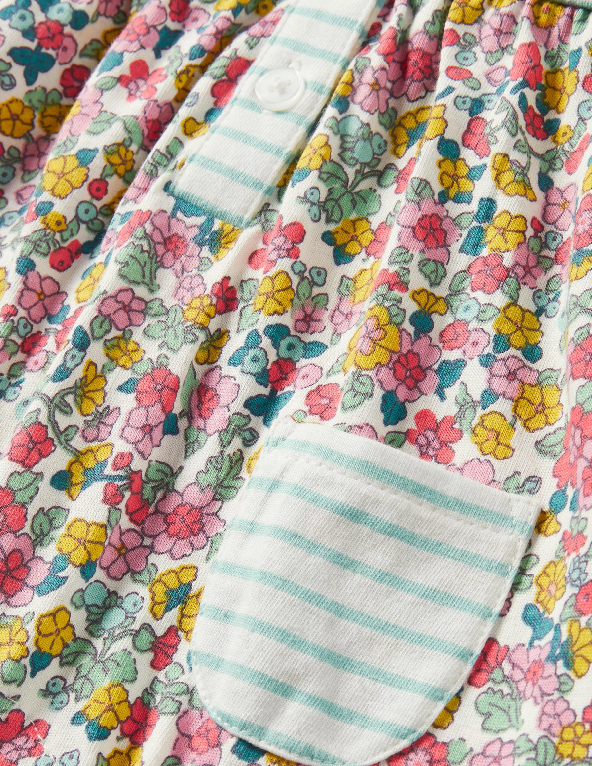 Jerseystrampler mit Mustermix-Bunt, Vintage-Blumenbeet-3