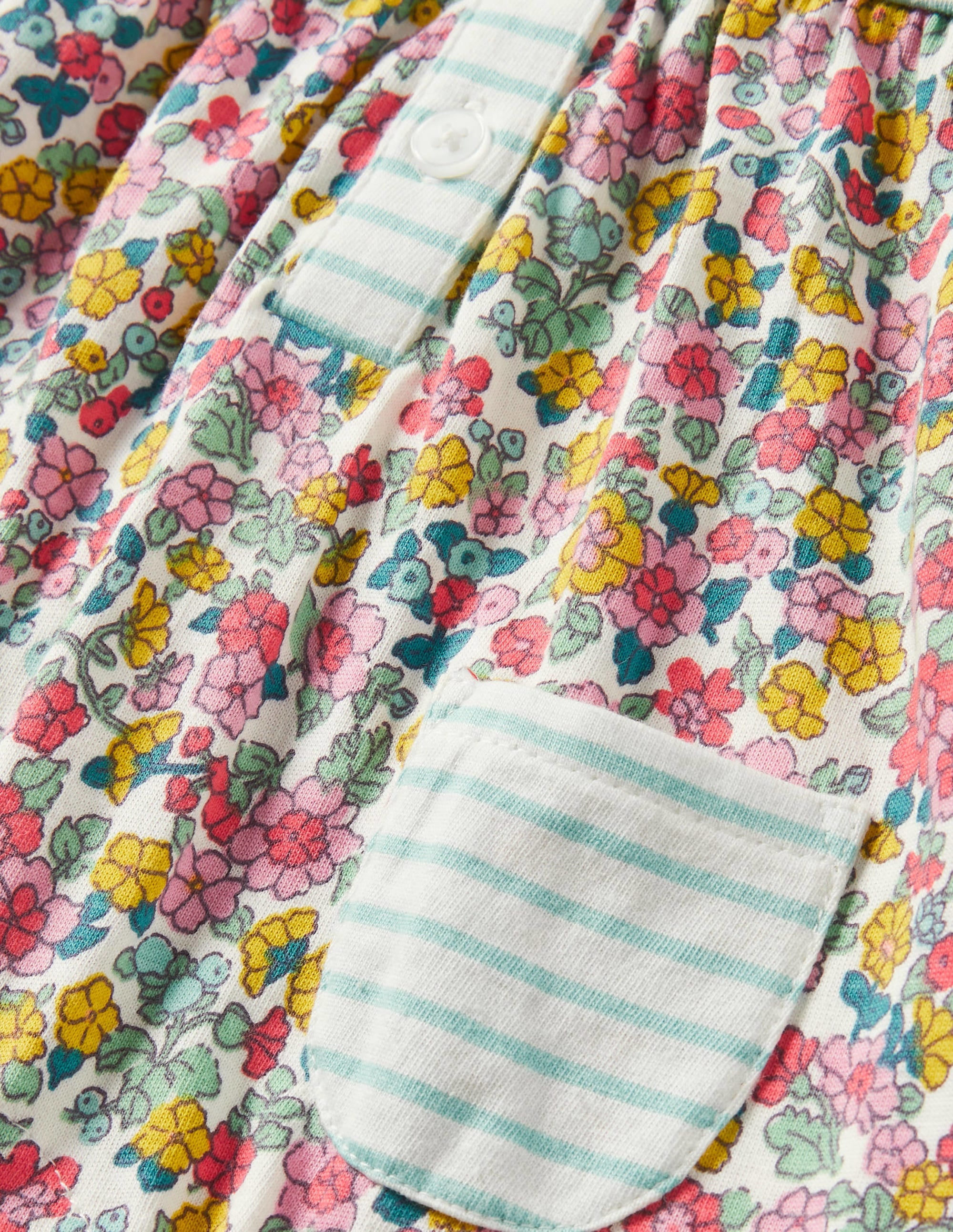 Jerseystrampler mit Mustermix-Bunt, Vintage-Blumenbeet - Image 3