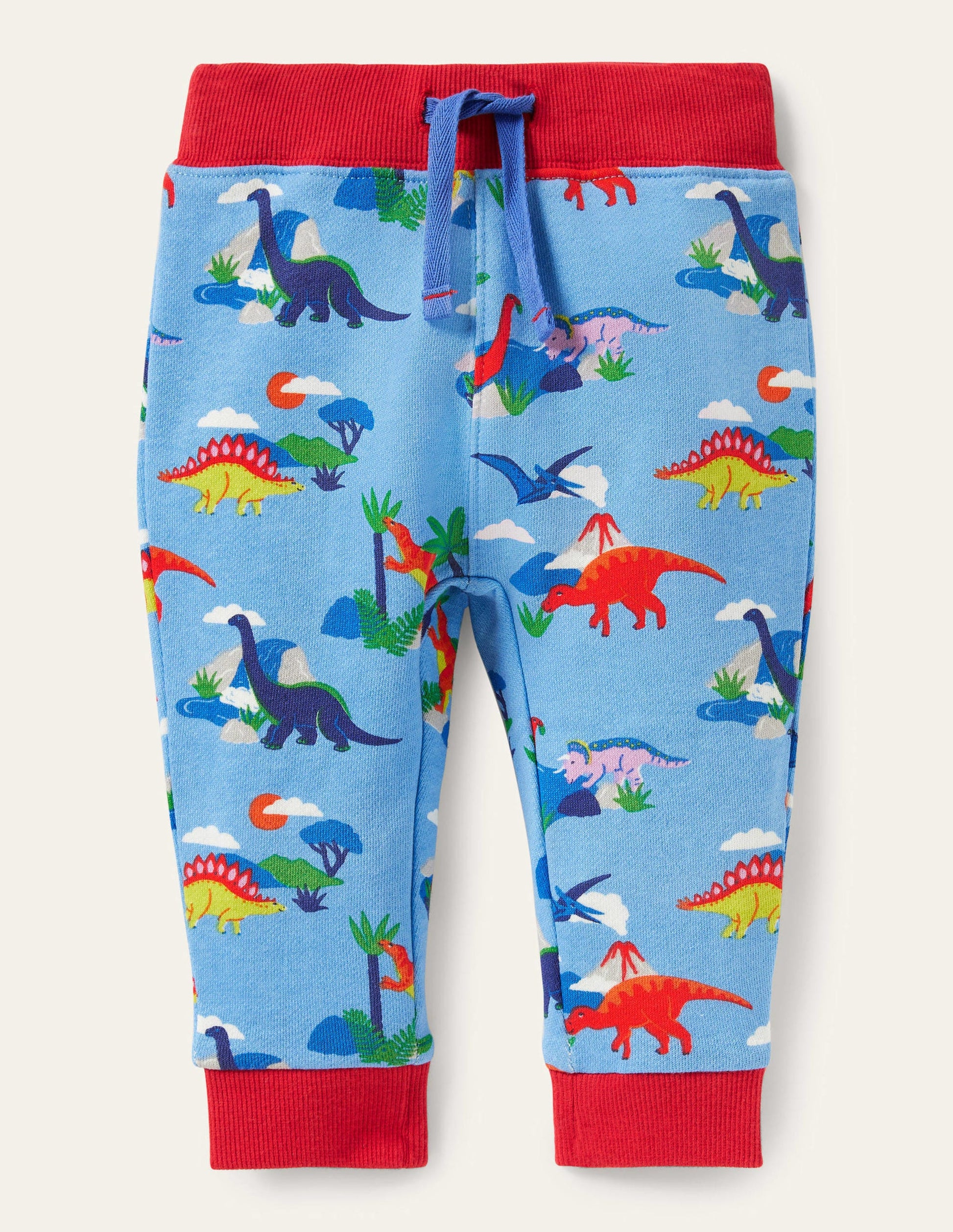 Gemusterte Jerseyhose-Surfbrett-Blau, Dinoszene-1