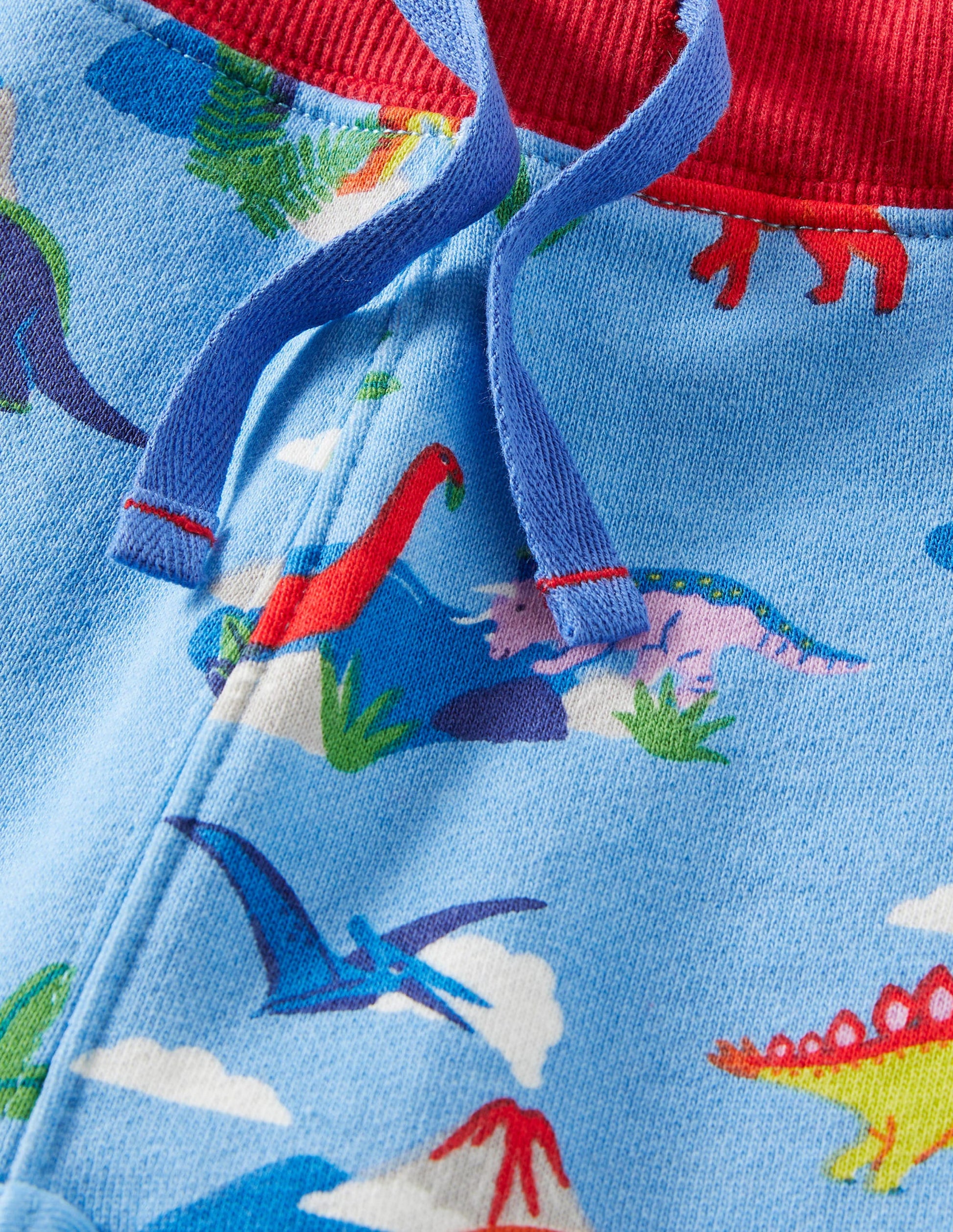 Gemusterte Jerseyhose-Surfbrett-Blau, Dinoszene-3