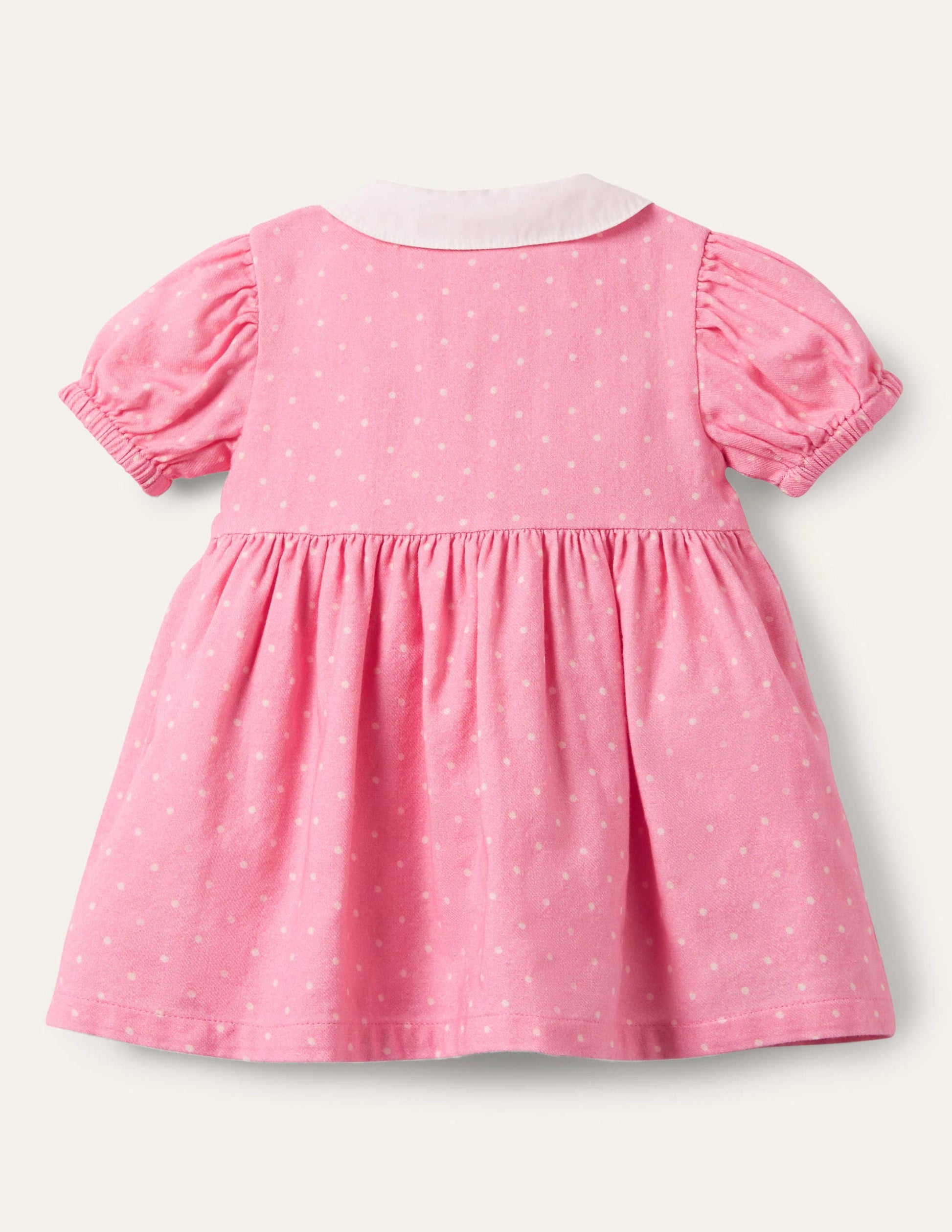 Webkleid mit Applikation-Kirschblütenrosa, Pünktchen/Tiere-2