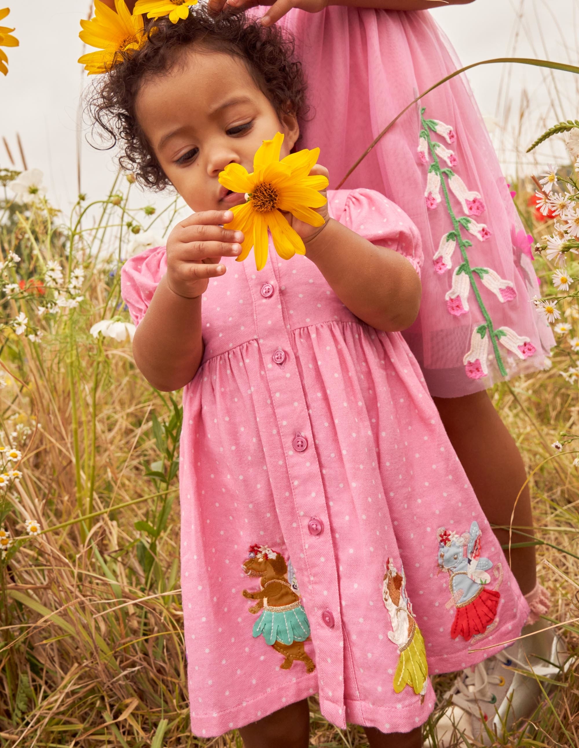 Webkleid mit Applikation-Kirschblütenrosa, Pünktchen/Tiere - Image 5