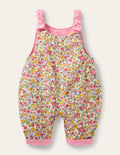 Pink Ditsy Floral Dungarees-Naturweiß, Wiesenblumen